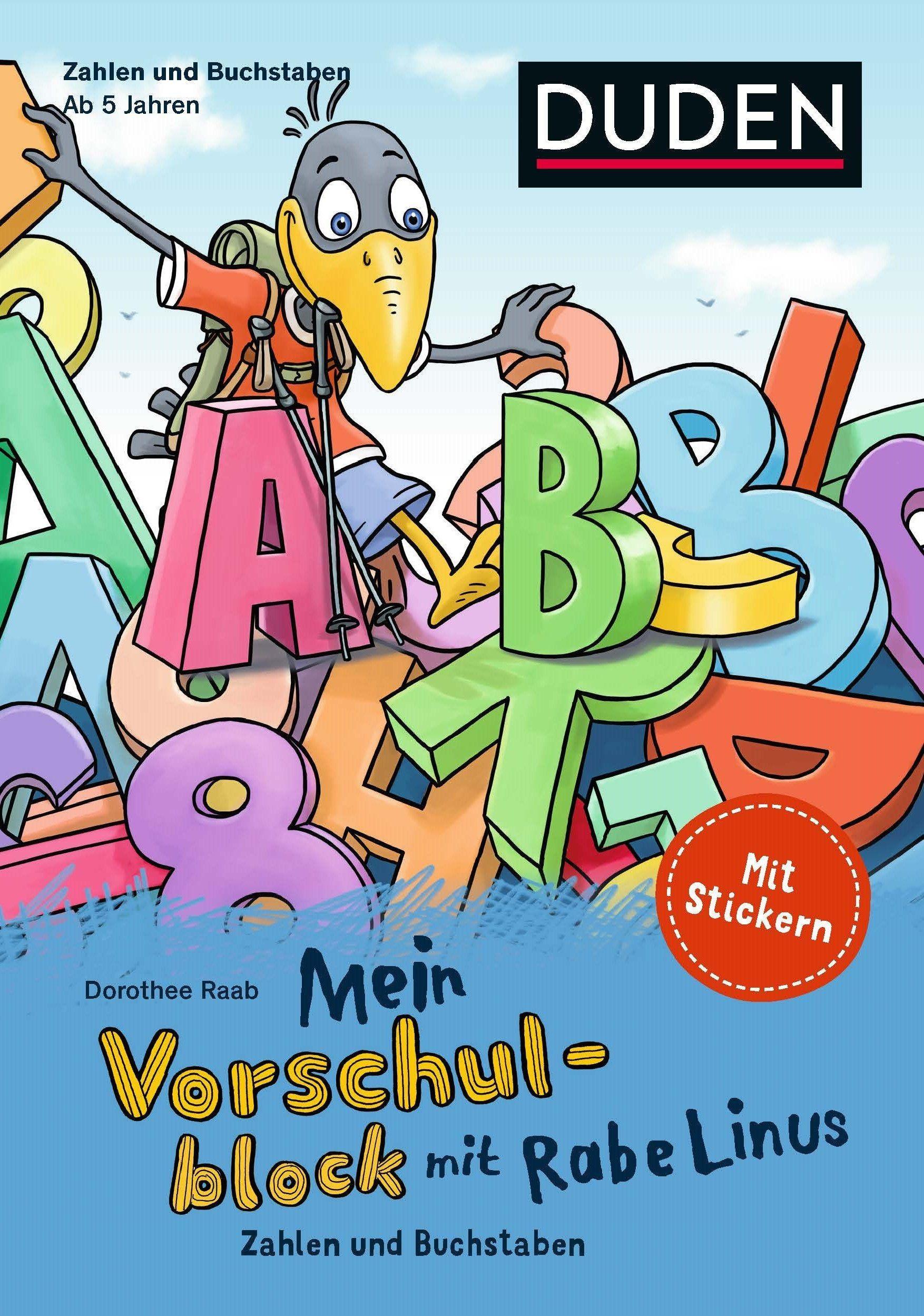 Vorderes Coverbild Mein Vorschulblock mit Rabe Linus (3)