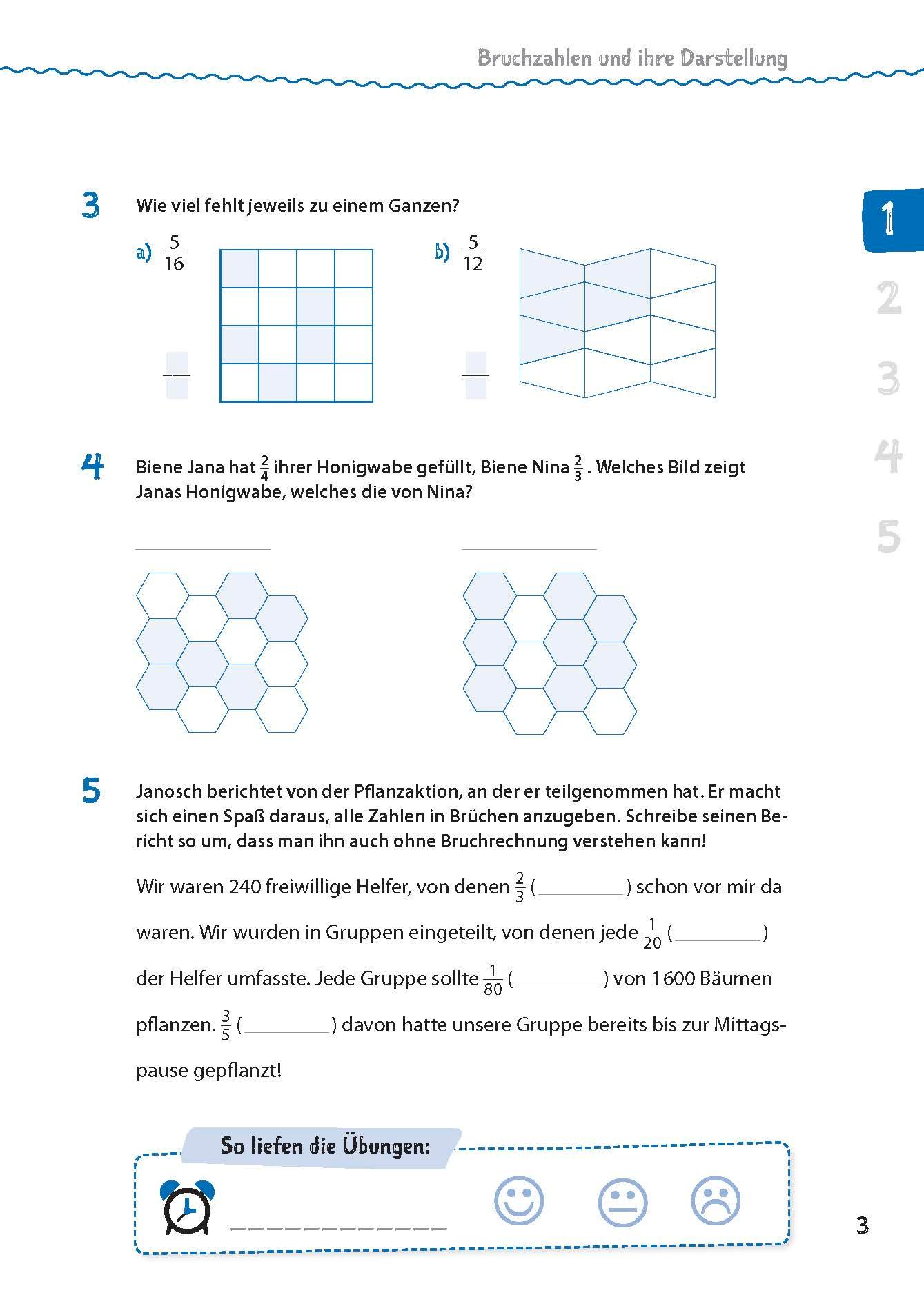Beispielinhalt (Bild) Mathe in 15 Min - Brüche 5./6. Klasse
