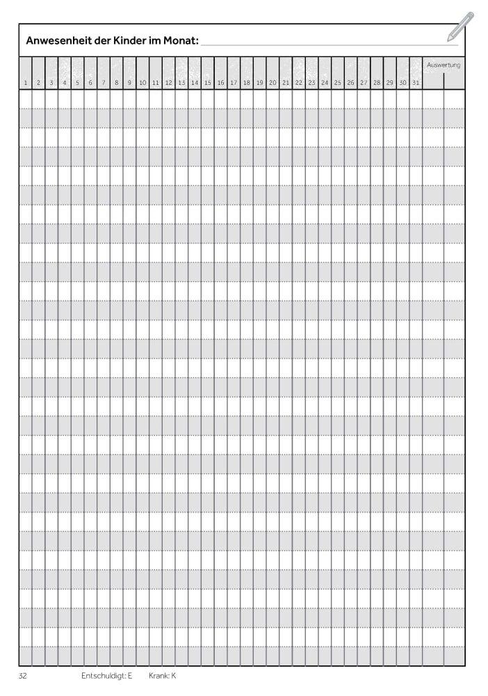 Beispielinhalt (Bild) Das Kita-Gruppentagebuch (DIN A 4)