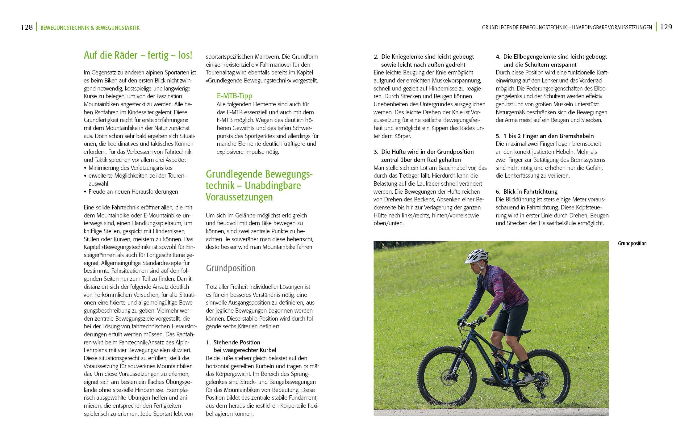 Beispielinhalt (Bild) Alpin-Lehrplan 7: Mountainbiken