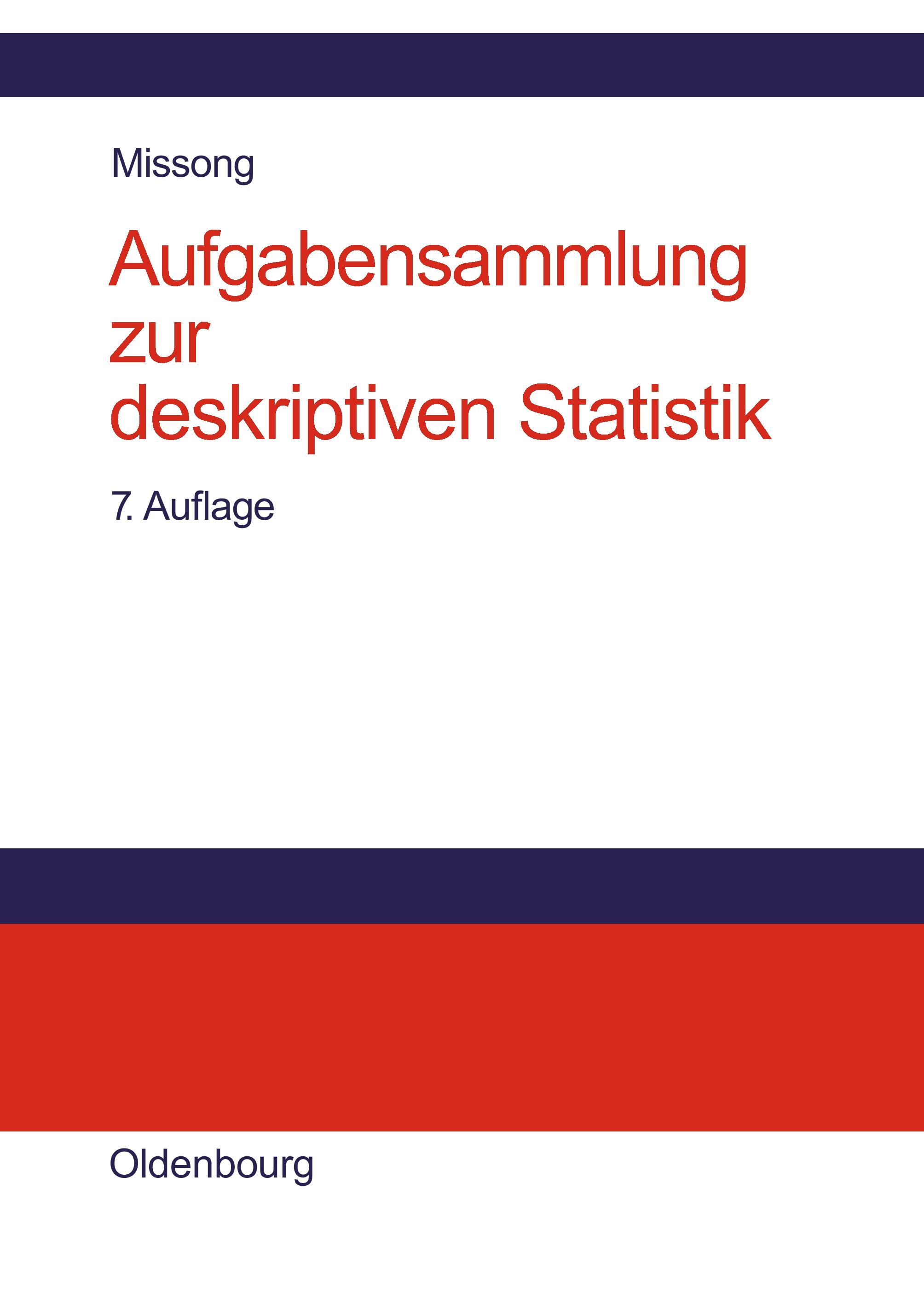 Vorderes Coverbild Aufgabensammlung zur deskriptiven Statistik