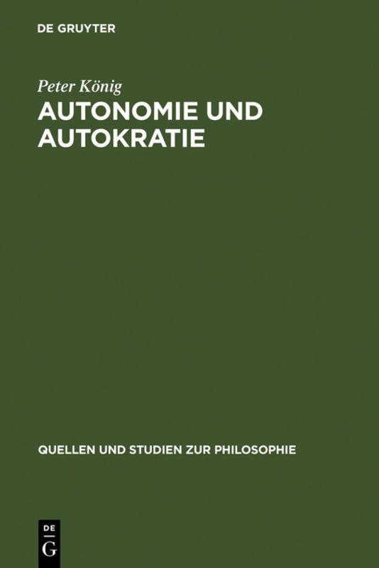 Vorderes Coverbild Autonomie und Autokratie