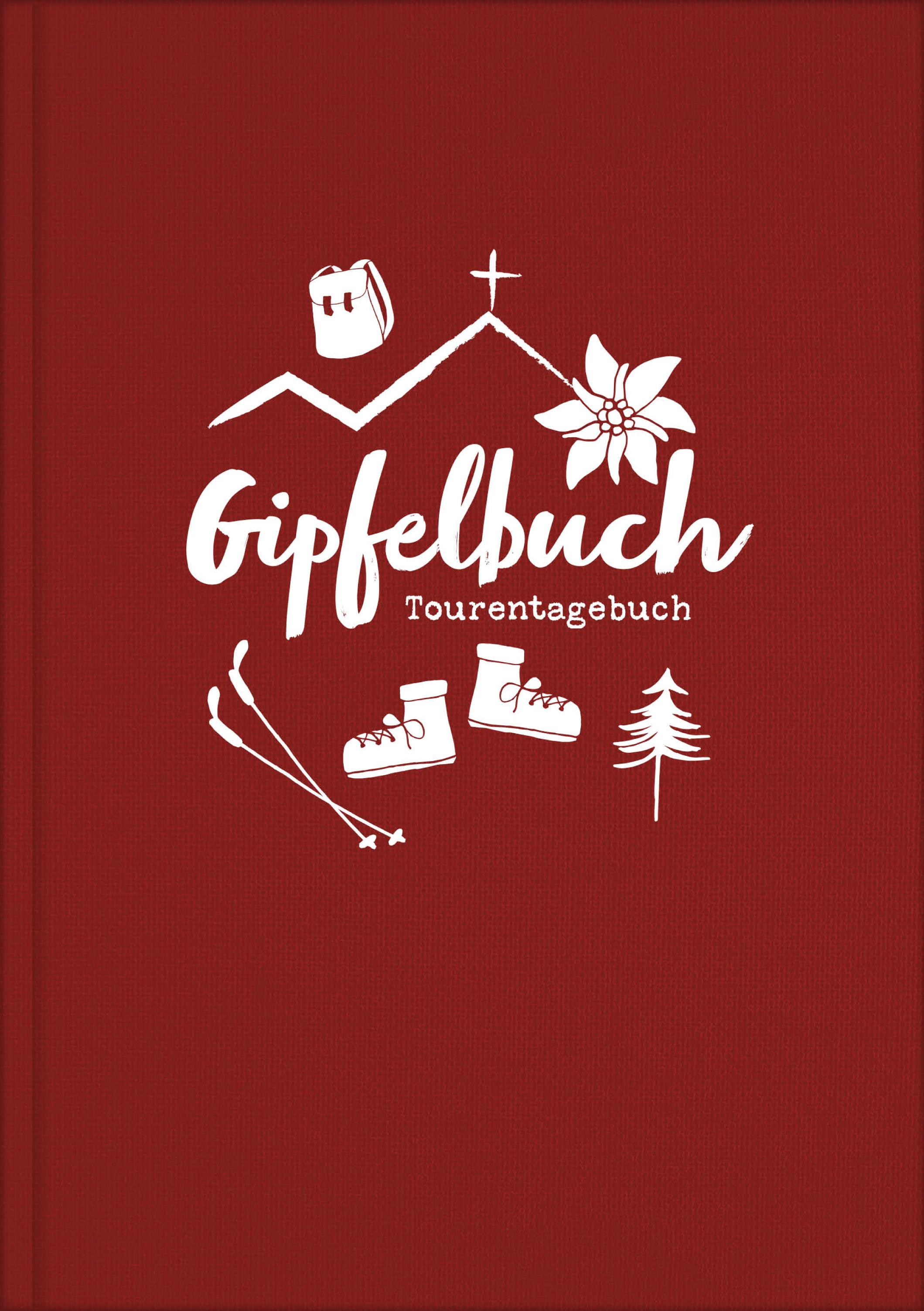 Vorderes Coverbild Gipfelbuch, Tourentagebuch, Wandertagebuch | A5 Notizbuch zum Wandern in den Bergen und für Radtouren für Sportler und Familien | Zum Eintragen inkl. Platz für Stempel und Fotos