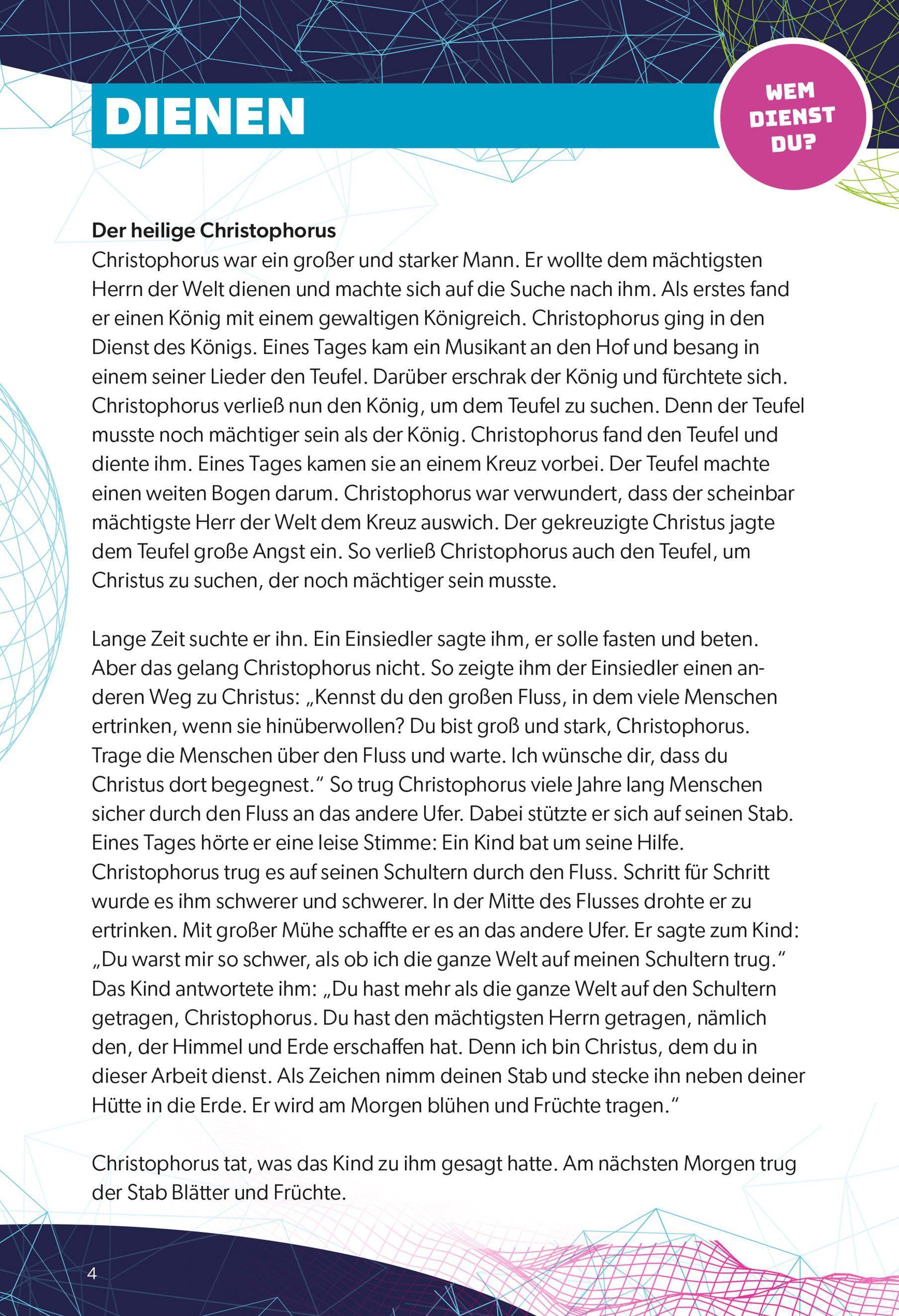 Beispielinhalt (Bild) Die Bibel für Ministrantinnen und Ministranten