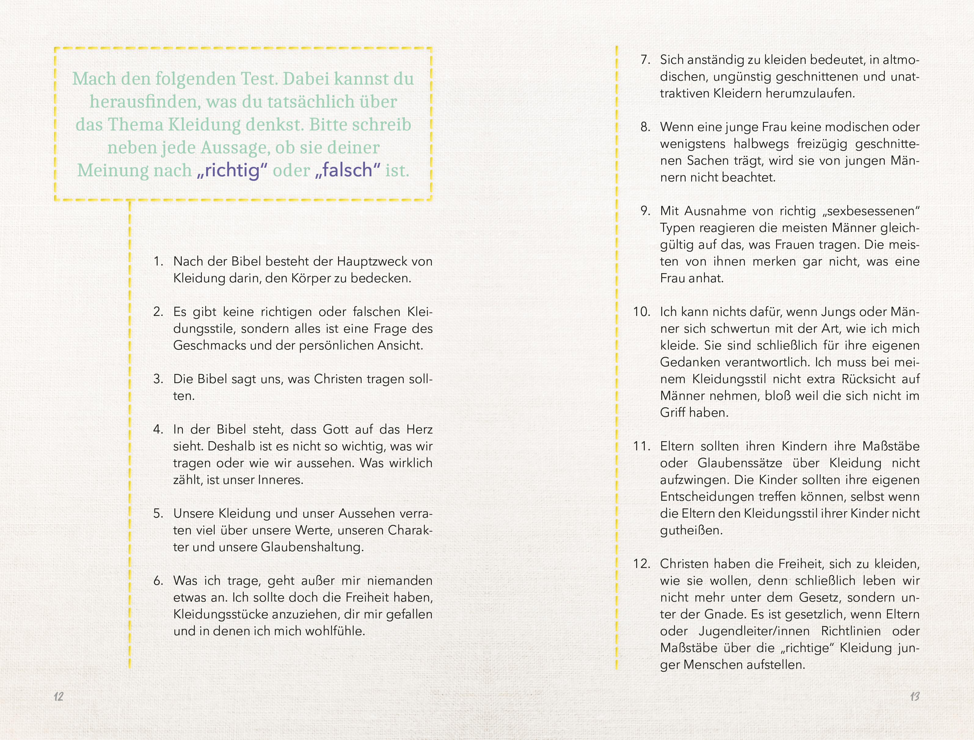 Beispielinhalt (Bild) Ist es für Gott eine Frage, was ich trage?