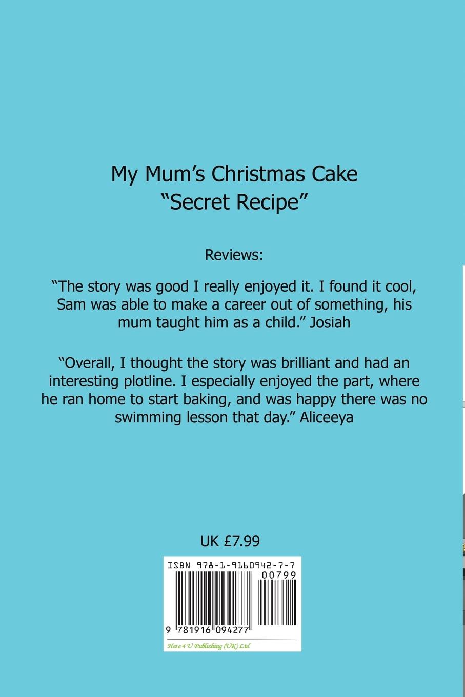 Rückseitencover My Mum's Christmas Cake "Secret Recipe"