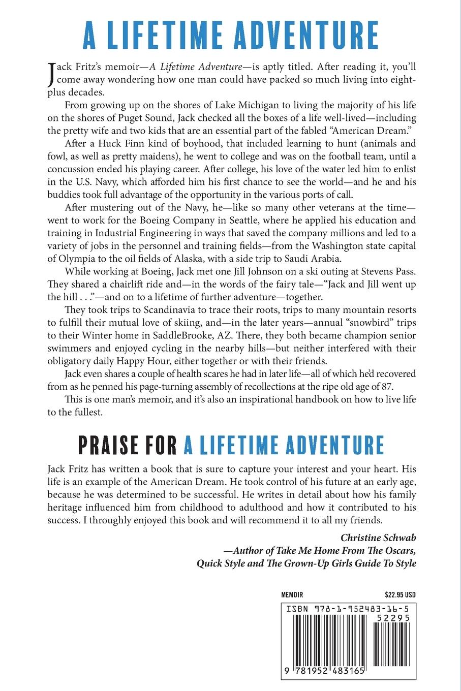 Rückseitencover A Lifetime Adventure