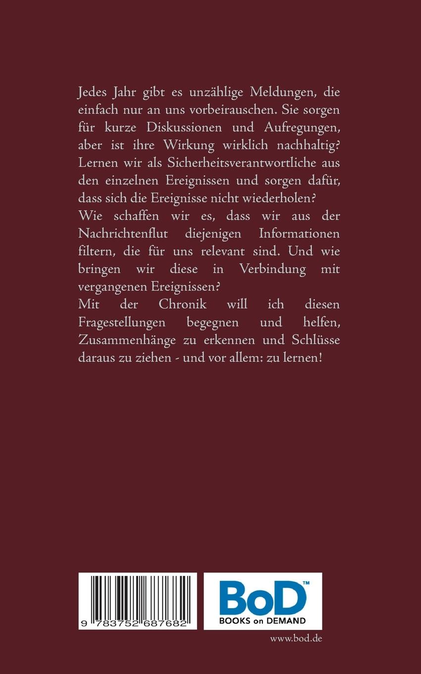 Rückseitencover Mein kleines Jahrbuch der Sicherheitsbranche