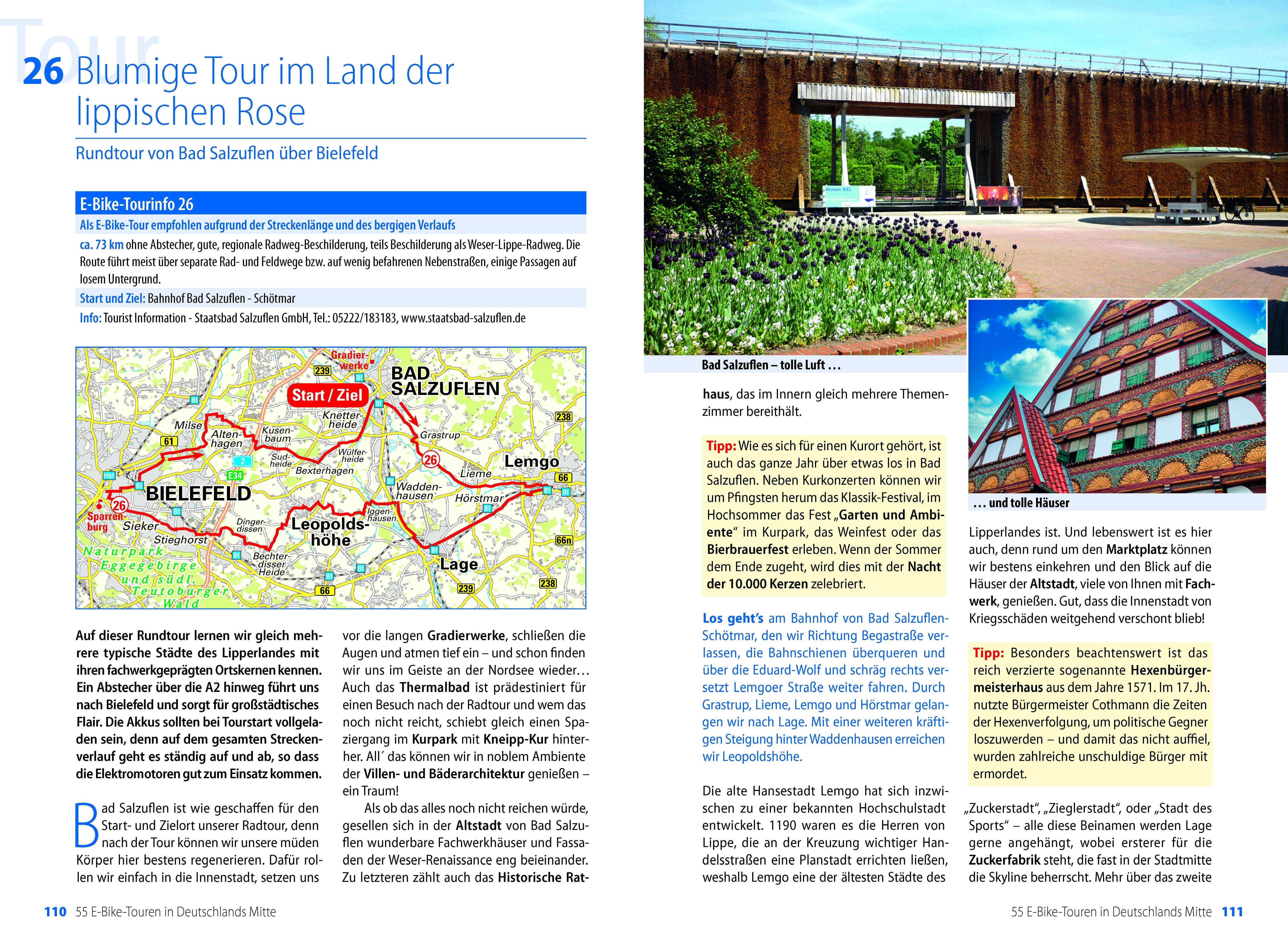 Beispielinhalt (Bild) Die 55 schönsten E-Bike-Touren in Deutschlands Mitte