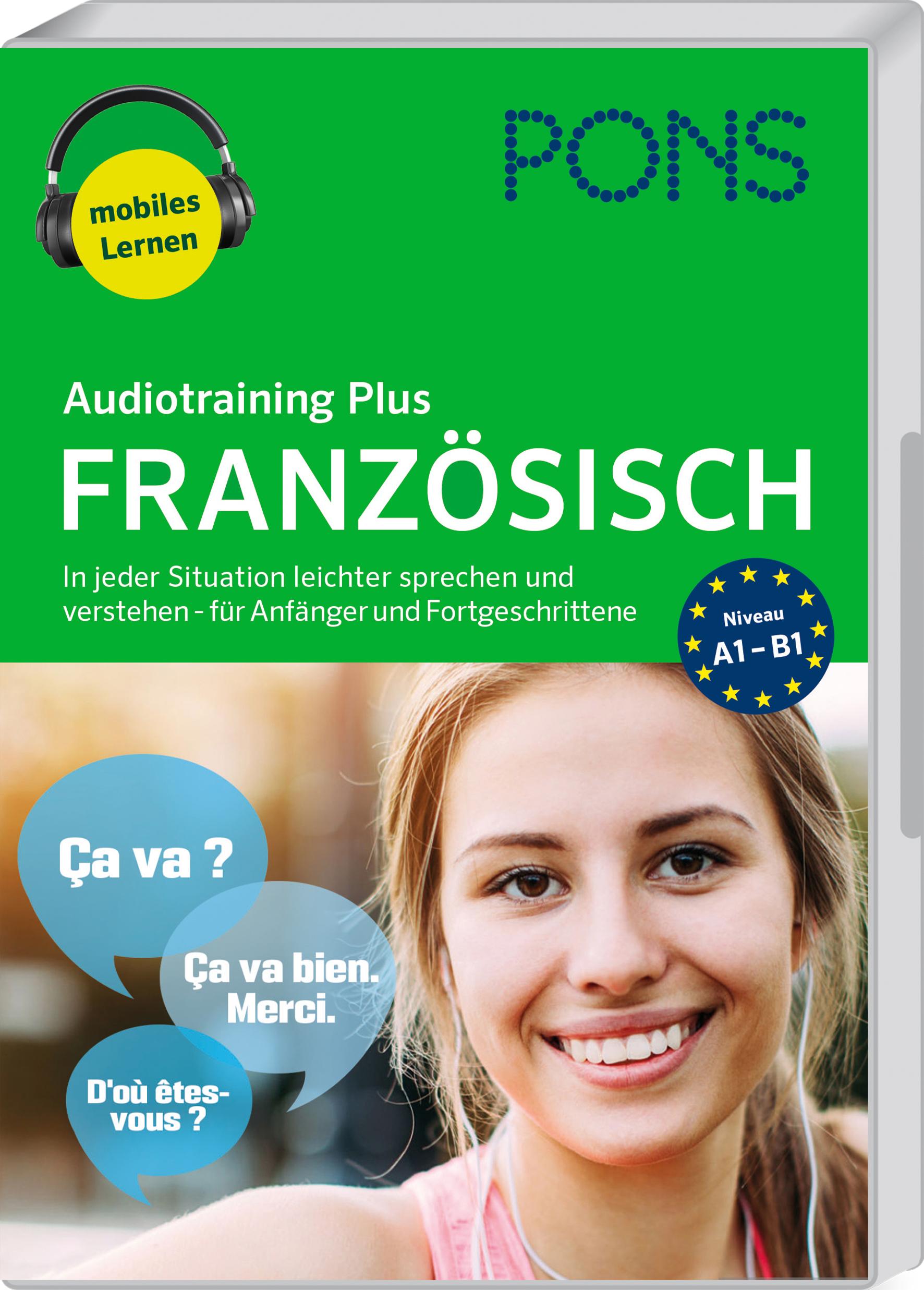 Vorderes Coverbild PONS Audiotraining Plus Französisch