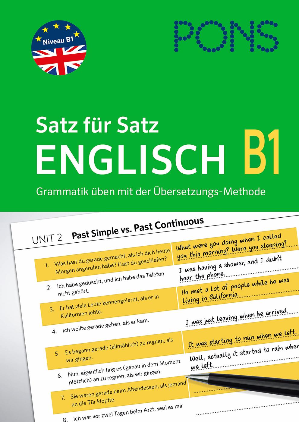 Vorderes Coverbild PONS Satz für Satz Englisch B1