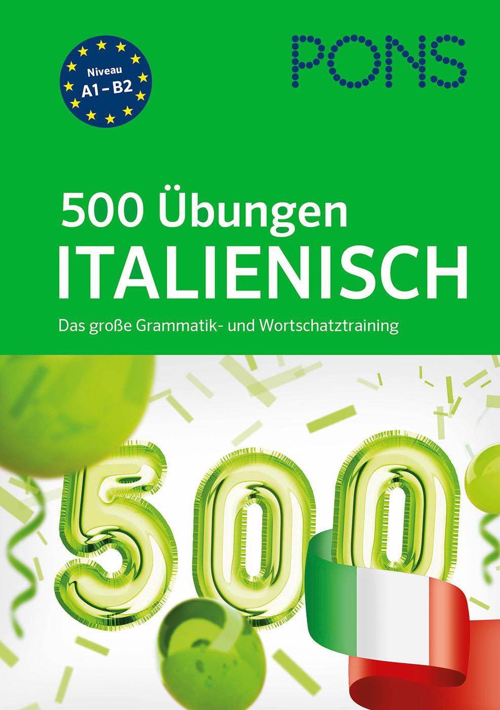 Vorderes Coverbild PONS 500 Übungen Italienisch
