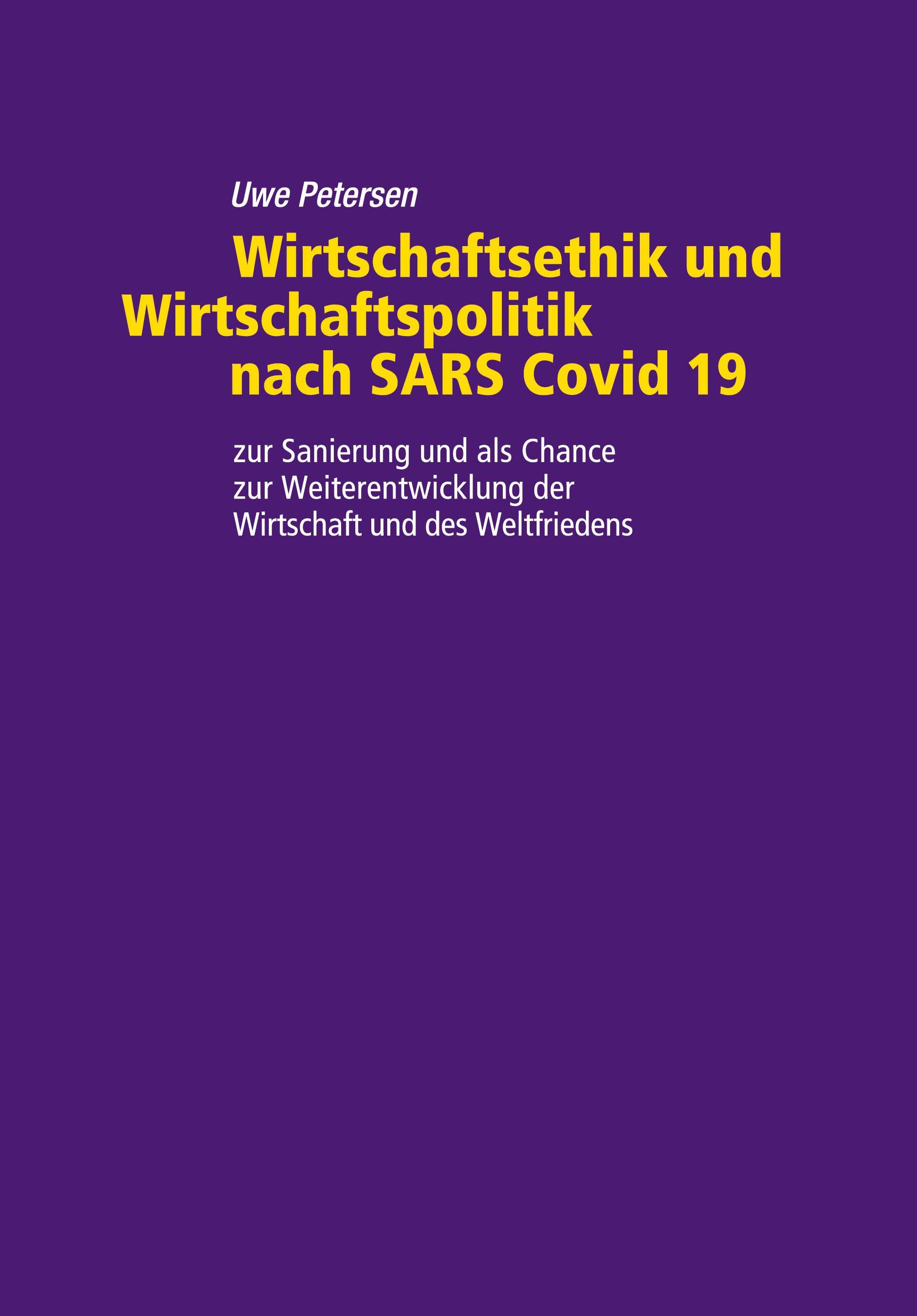 Vorderes Coverbild Wirtschaftsethik und Wirtschaftspolitik nach SARS Covid 19
