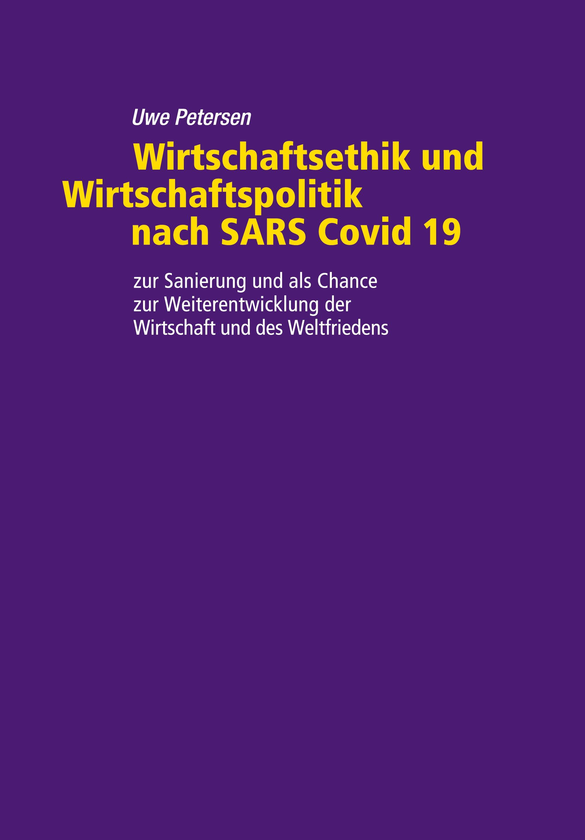 Vorderes Coverbild Wirtschaftsethik und Wirtschaftspolitik nach SARS Covid 19