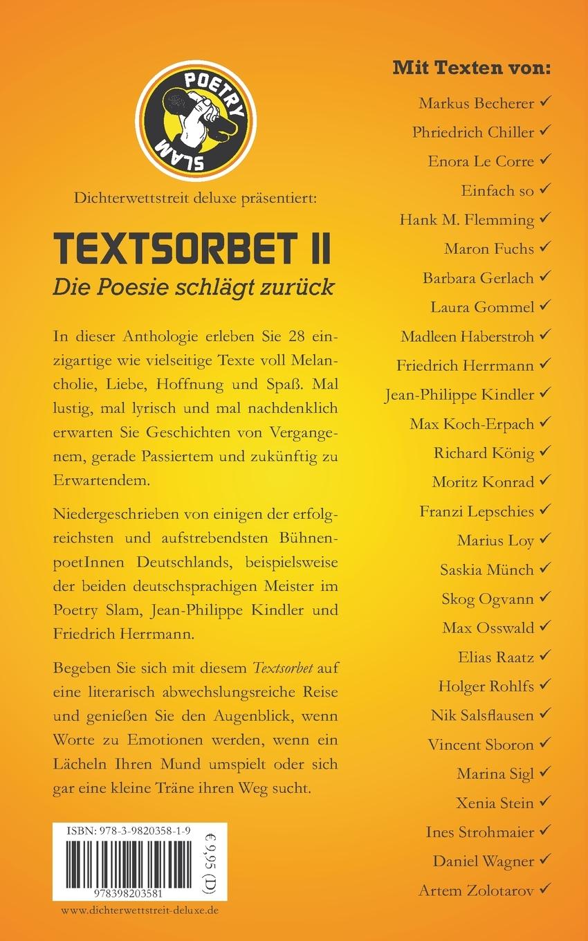 Rückseitencover Textsorbet - Volume 2