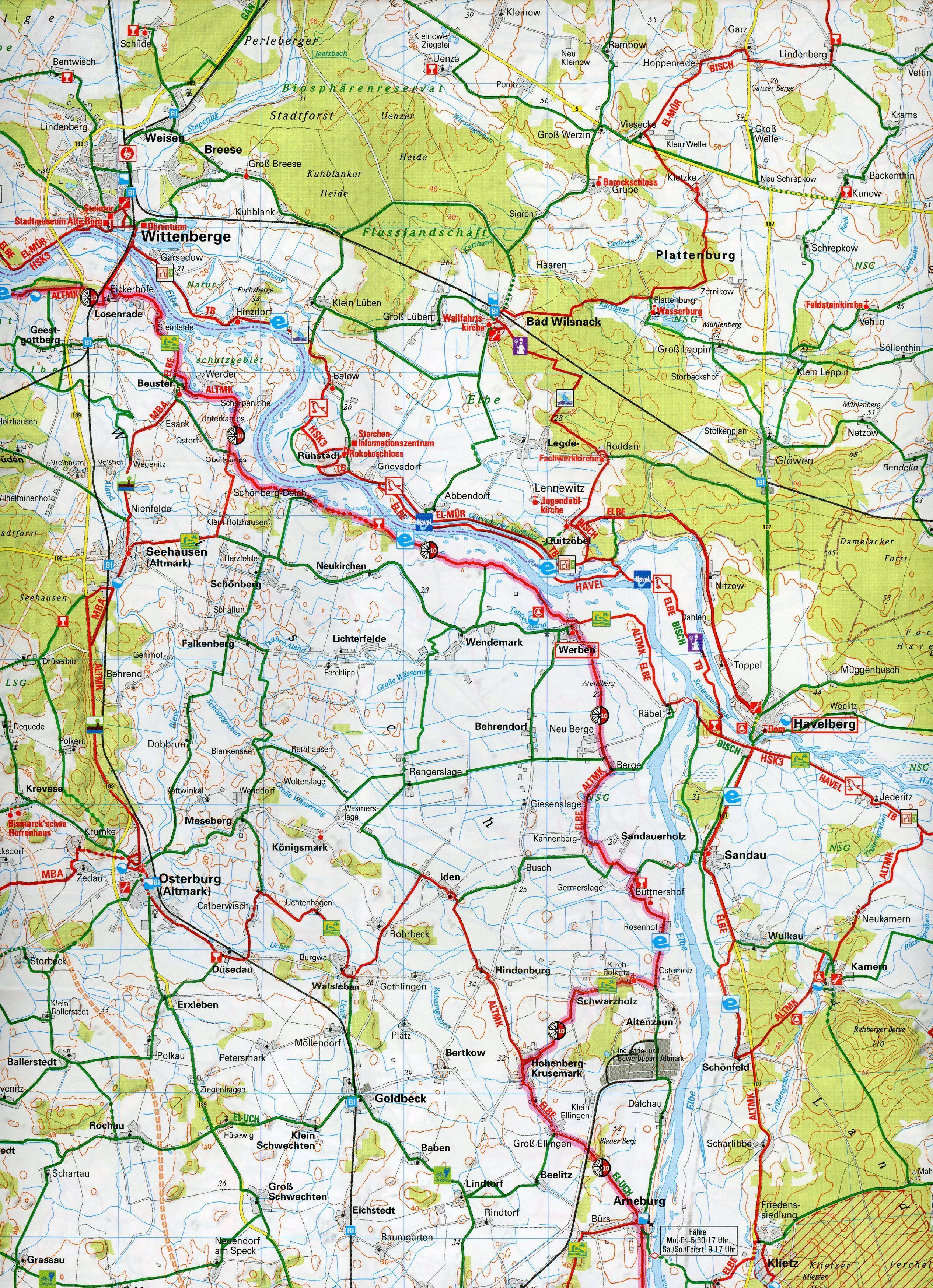 Beispielinhalt (Bild) ADFC-Radtourenkarte 8 Havelland Magdeburger Börde 1:150.000, reiß- und wetterfest, E-Bike geeignet, GPS-Tracks Download
