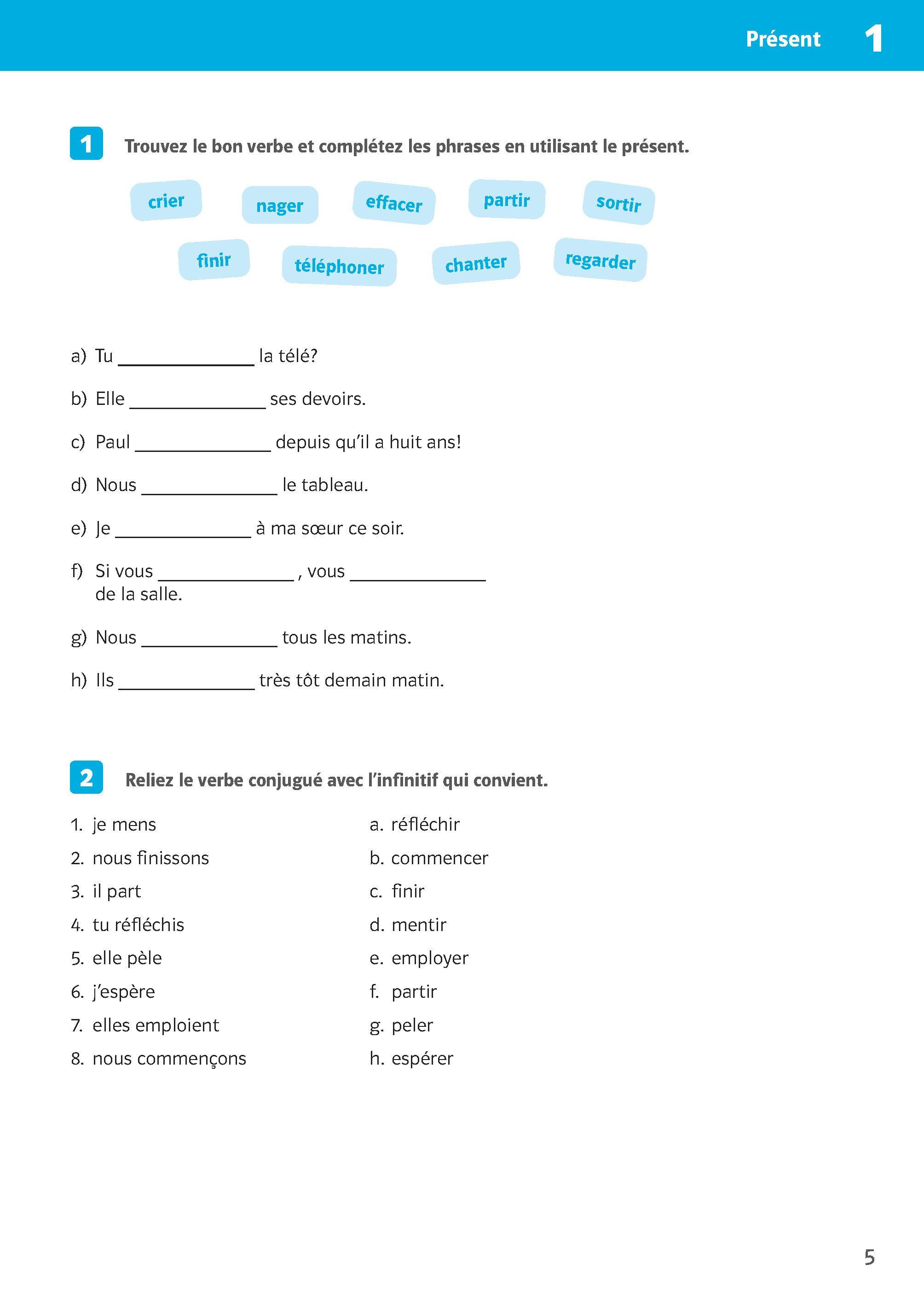 Beispielinhalt (Bild) Sicher im Abi 10-Minuten-Training Oberstufe Französisch Zeiten