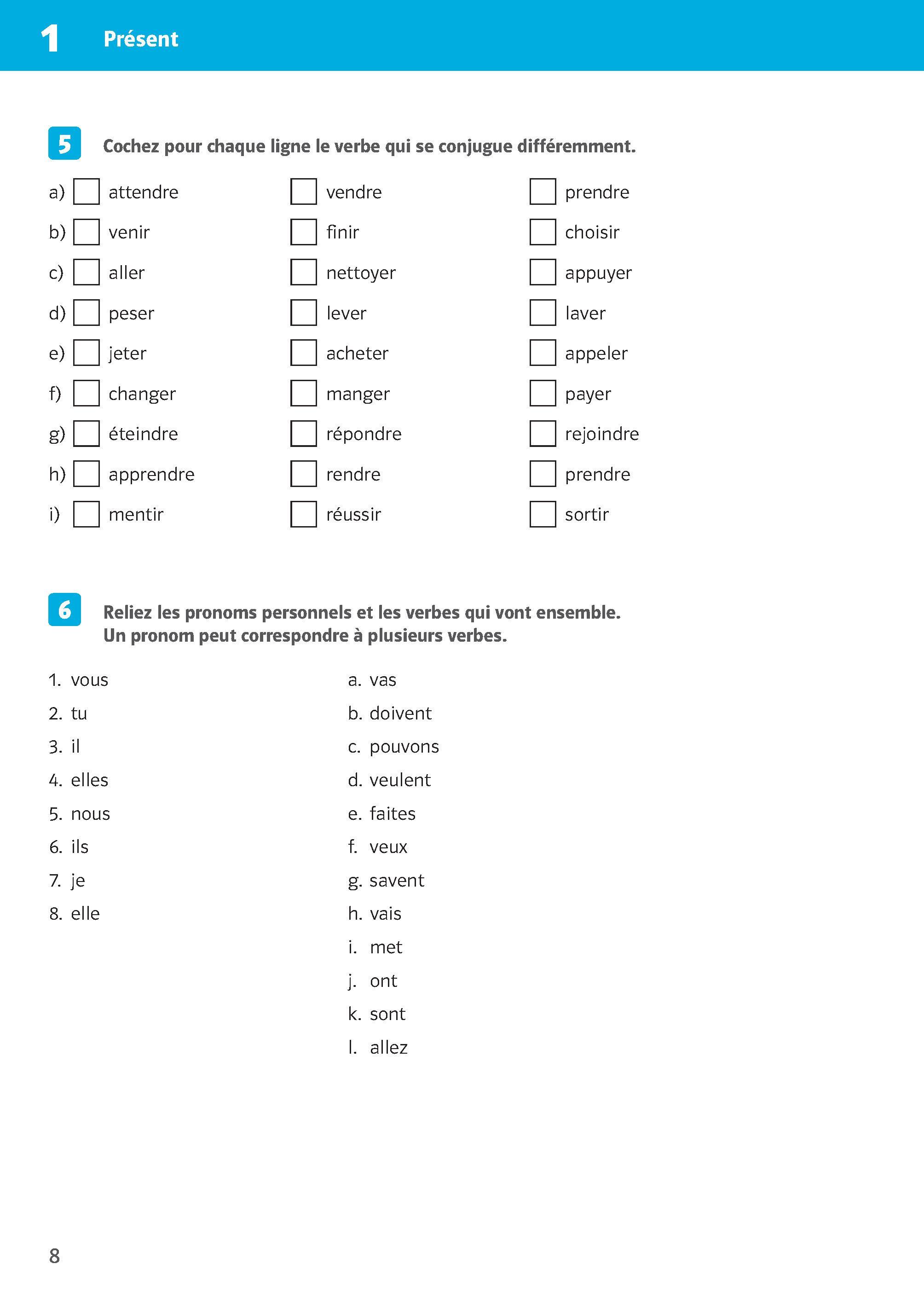 Beispielinhalt (Bild) Sicher im Abi 10-Minuten-Training Oberstufe Französisch Zeiten