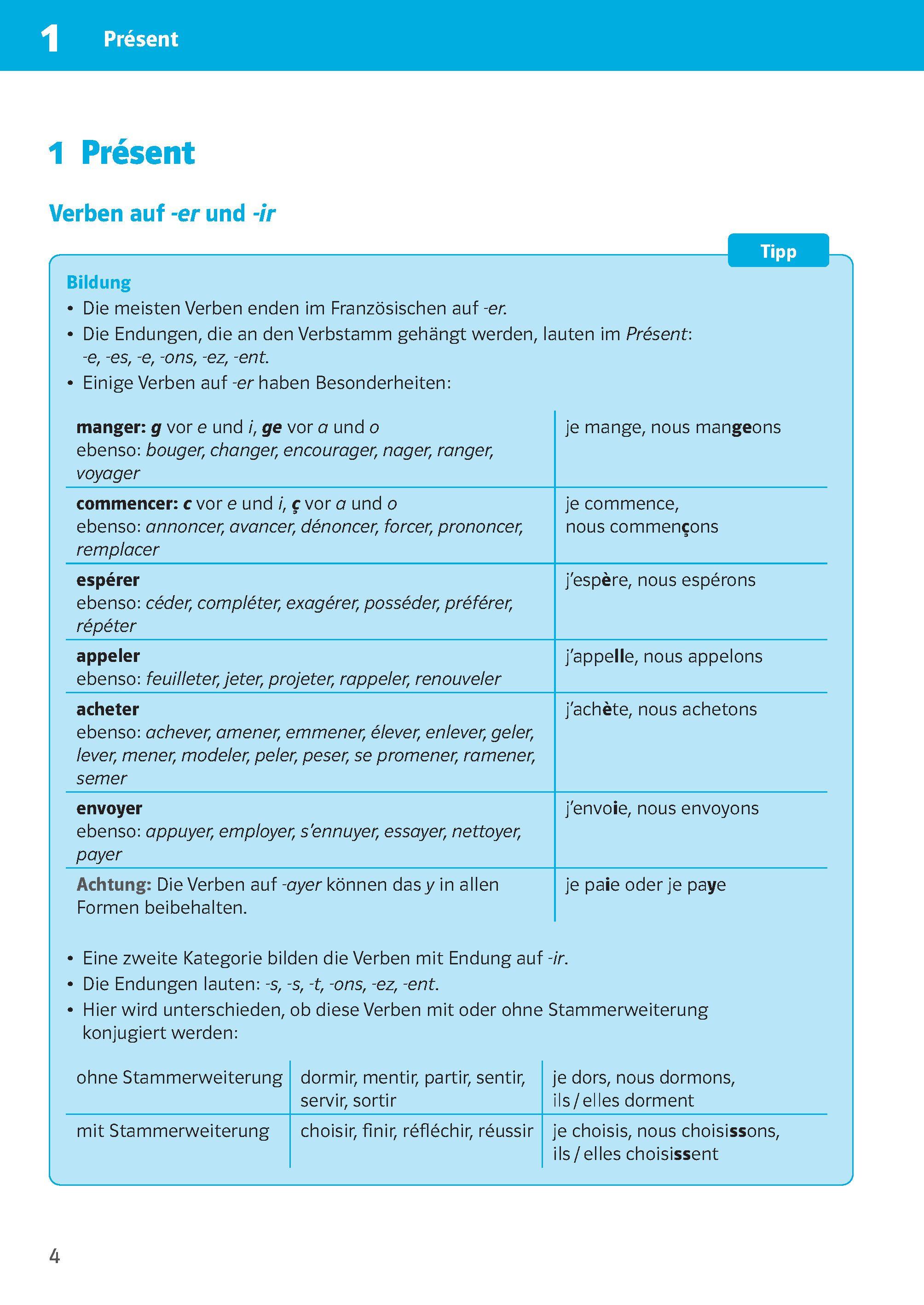 Beispielinhalt (Bild) Sicher im Abi 10-Minuten-Training Oberstufe Französisch Zeiten