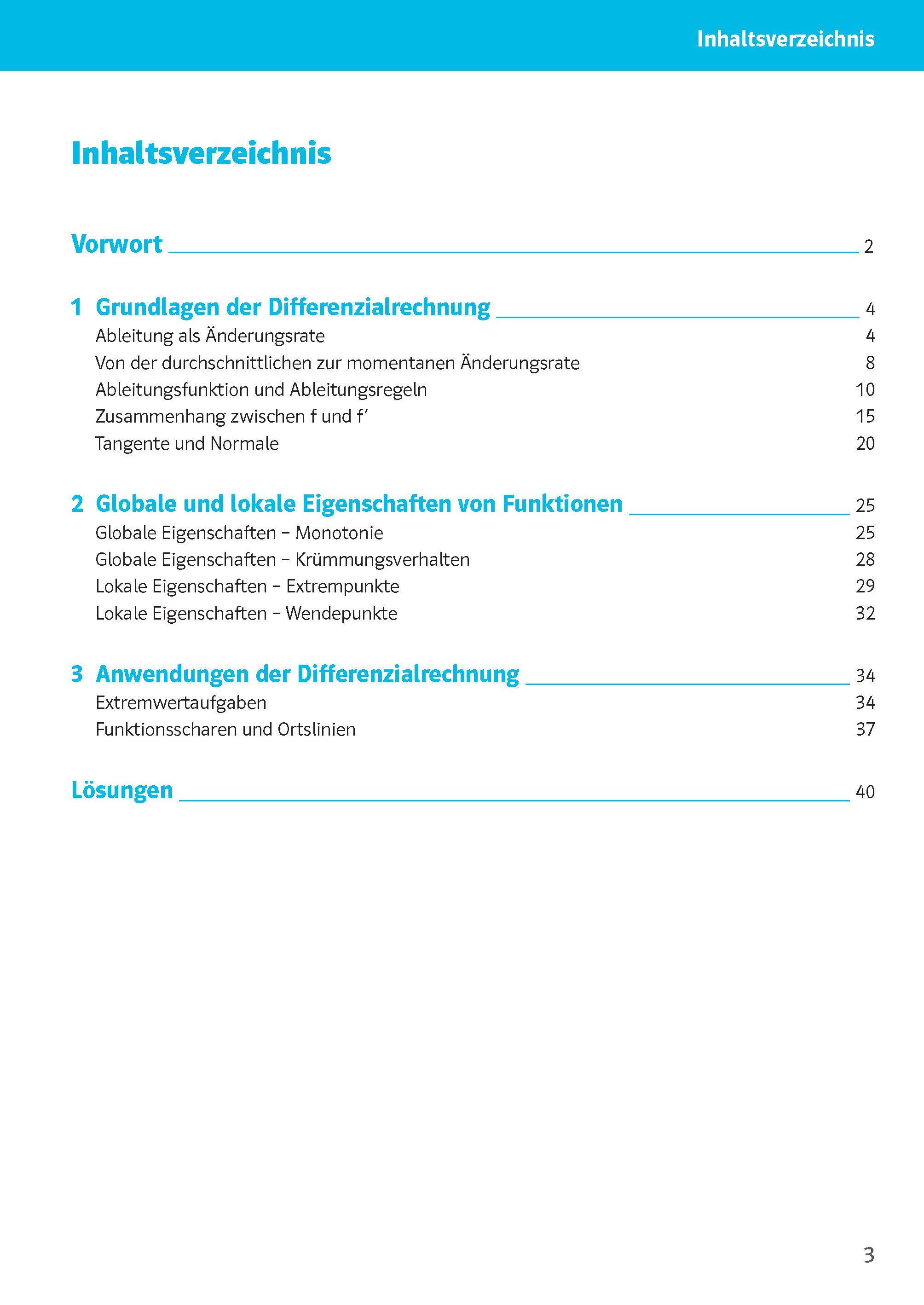 Beispielinhalt (Bild) Sicher im Abi 10-Minuten-Training Oberstufe Mathematik Differenzialrechnung