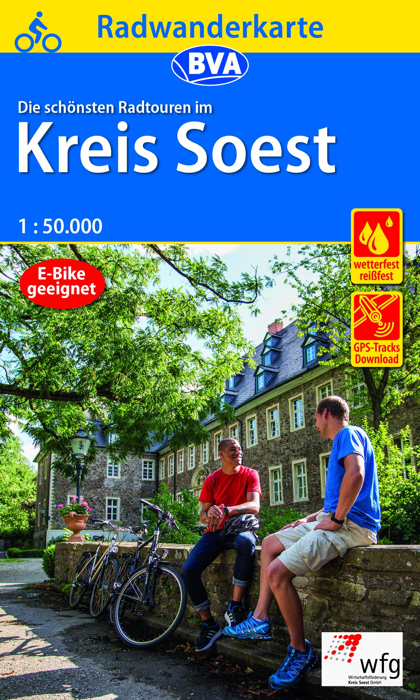 Vorderes Coverbild Radwanderkarte BVA Die schönsten Radtouren im Kreis Soest 1:50.000, reiß- und wetterfest, GPS-Tracks Download