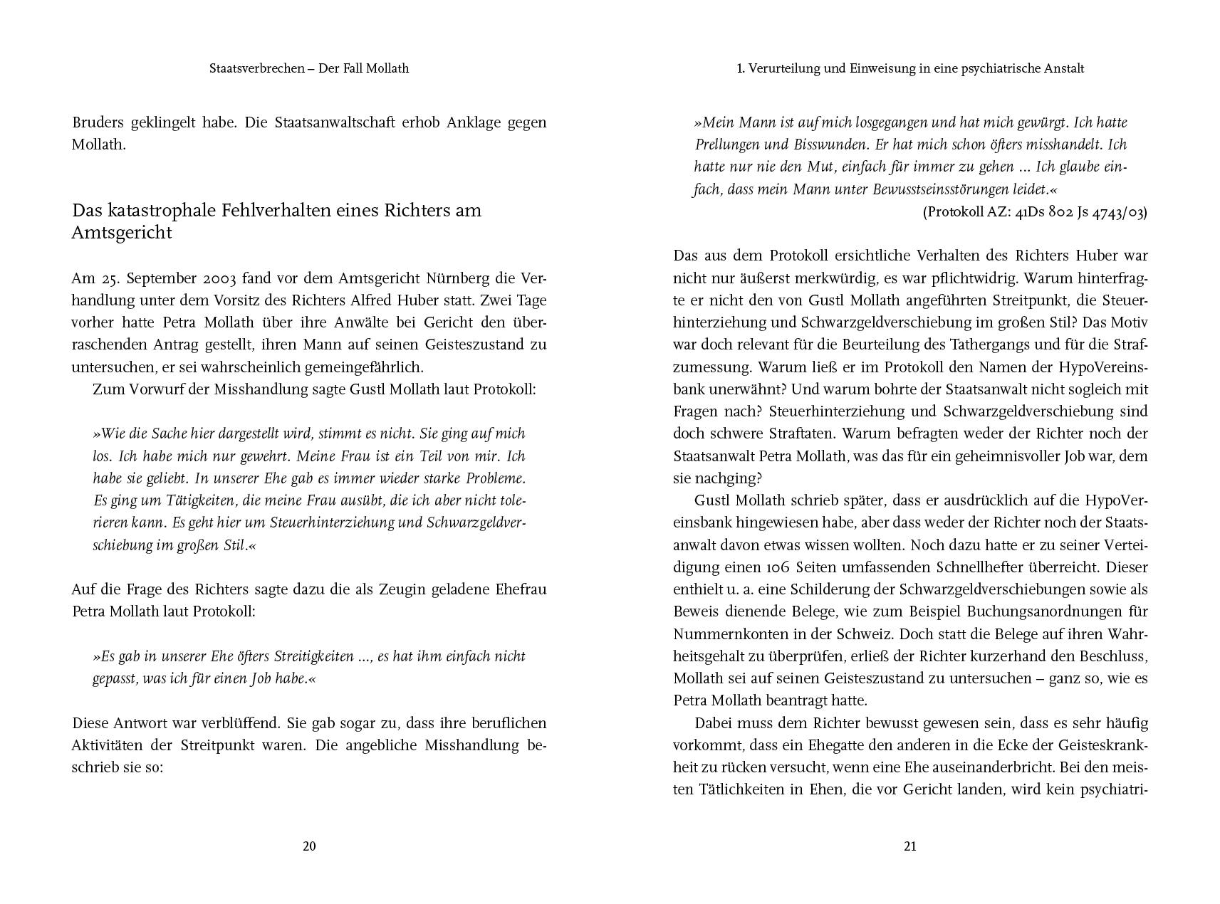 Beispielinhalt (Bild) Staatsverbrechen - der Fall Mollath