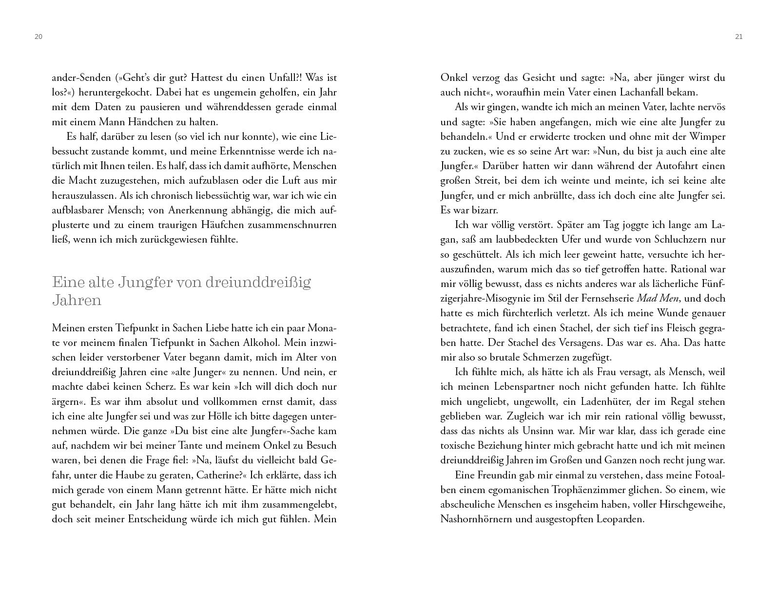 Beispielinhalt (Bild) Vom unerwarteten Vergnügen, Single zu sein