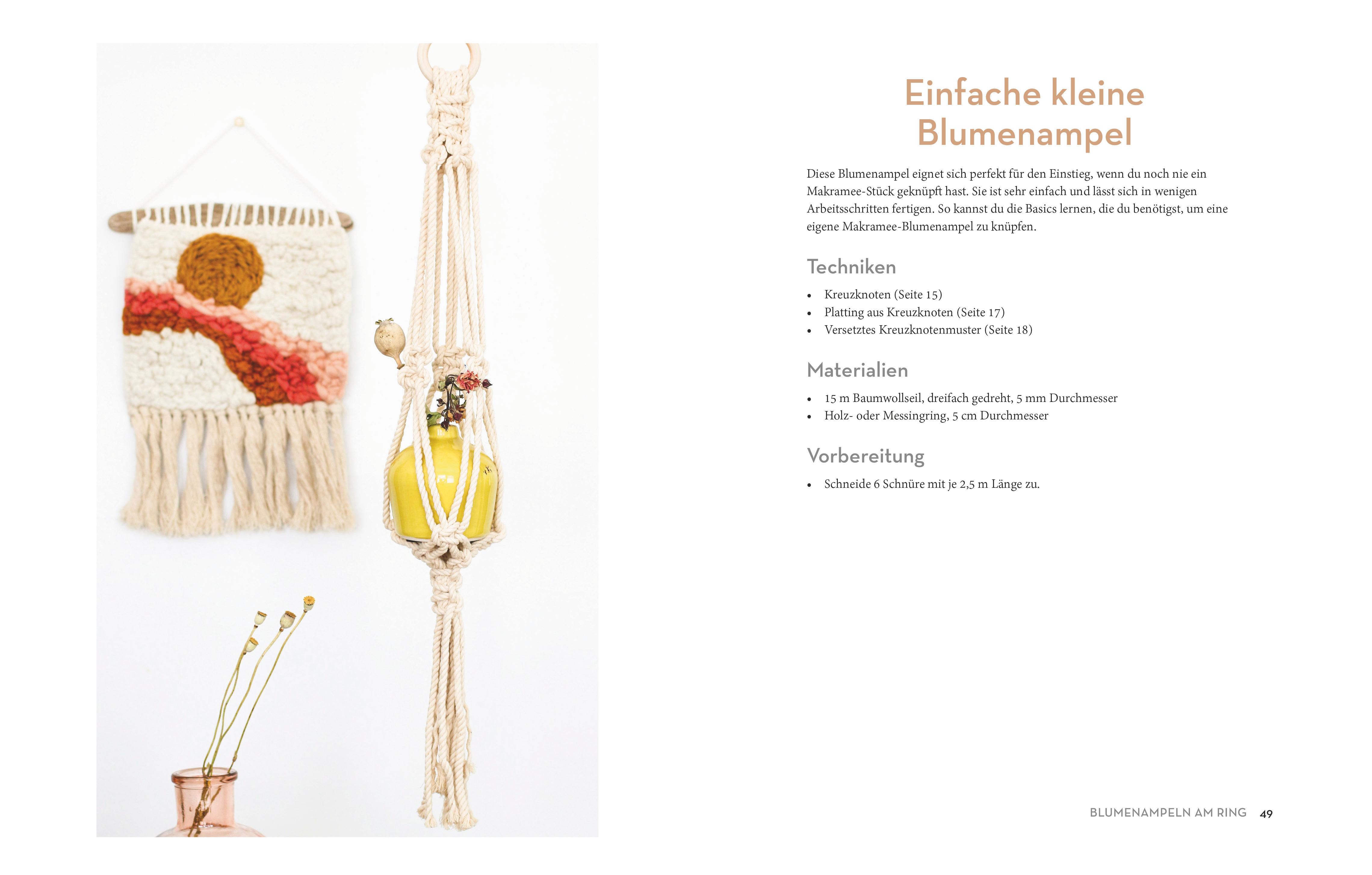 Beispielinhalt (Bild) Makramee für Zimmerpflanzen