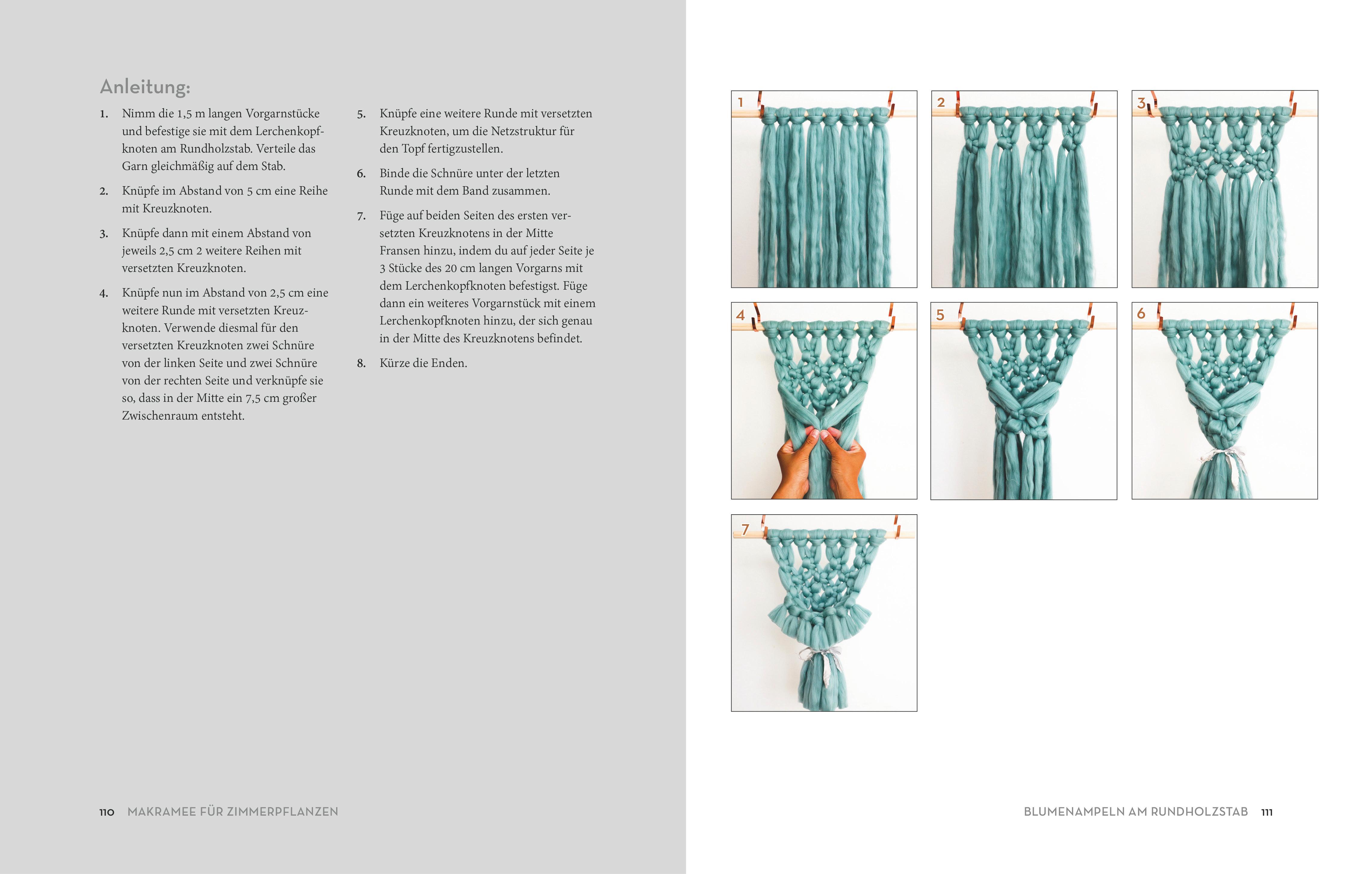 Beispielinhalt (Bild) Makramee für Zimmerpflanzen
