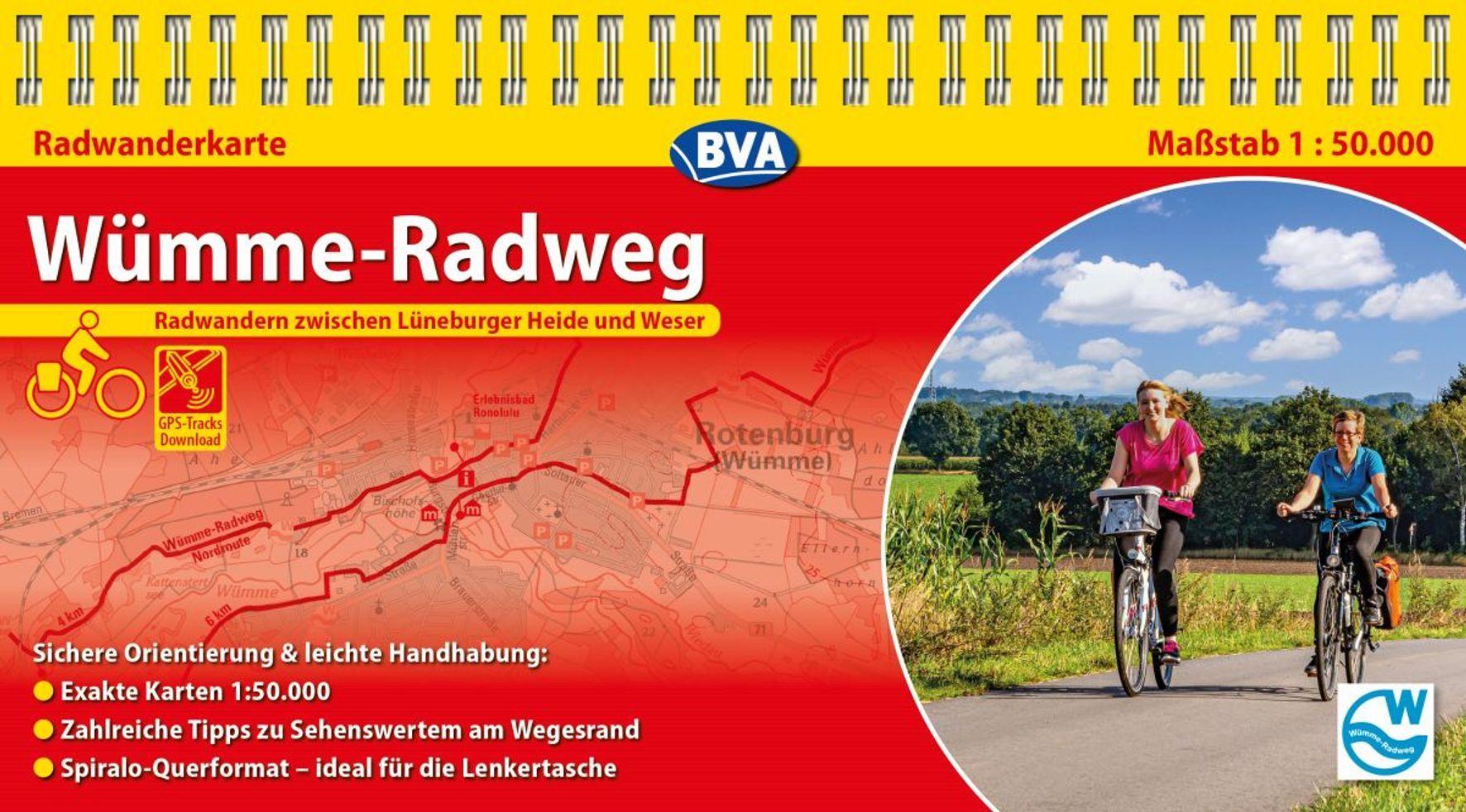 Vorderes Coverbild Kompakt-Spiralo BVA Wümme-Radweg, 1:50.000, mit GPS-Track Download