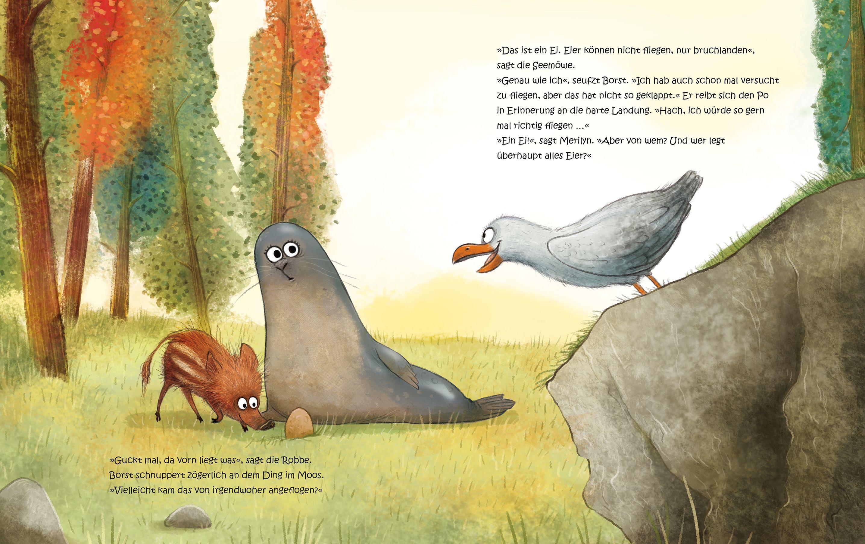 Beispielinhalt (Bild) Borst vom Forst will hoch hinaus