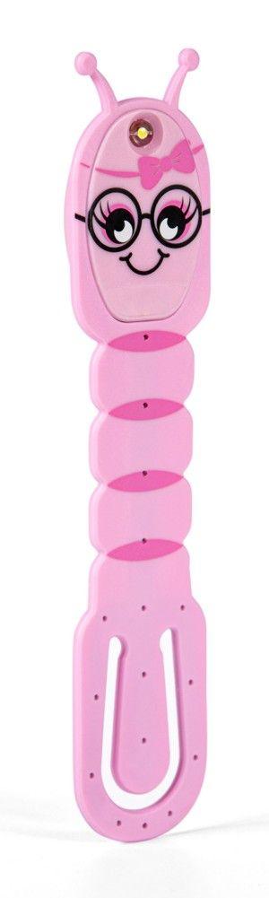 Beispielinhalt (Bild) Flexilight Pals Leselicht (Bookworm) | pink | 2 in 1 Leselampe & Lesezeichen | LED Leselicht | Geschenk für Leser, Buchliebhaber | Deutsche Ausgabe