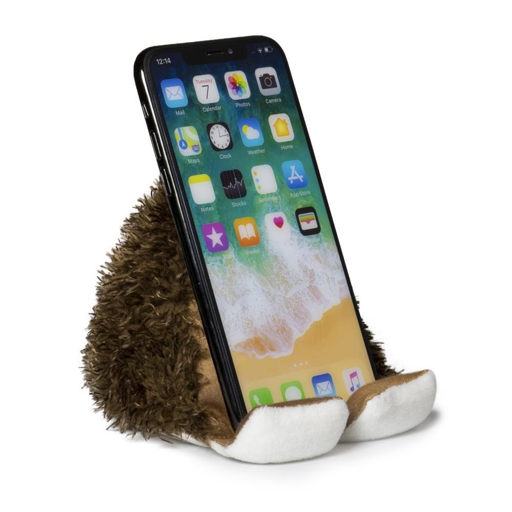 Beispielinhalt (Bild) Plusheez Handykissen (Pupsi) | Handyhalter | Aufsteller für Handys, Mini-Tablets und E-Reader | Passend für alle Handys | Mit Mikrofaserfläche zum Reinigen von Displays