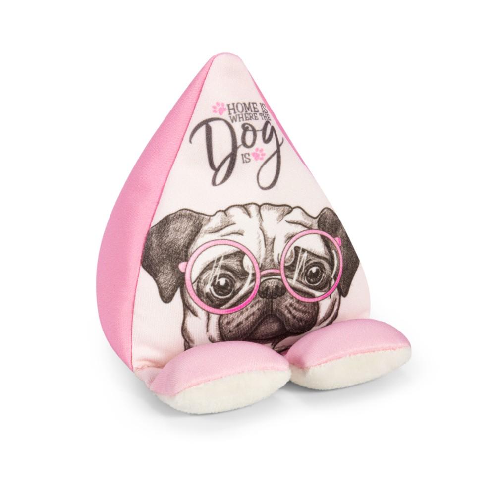 Vorderes Coverbild Plusheez Handykissen (Hund) | pink | Handyhalter | Aufsteller für Handys, Mini-Tablets und E-Reader | Passend für alle Handys | Mit Mikrofaserfläche zum Reinigen von Displays