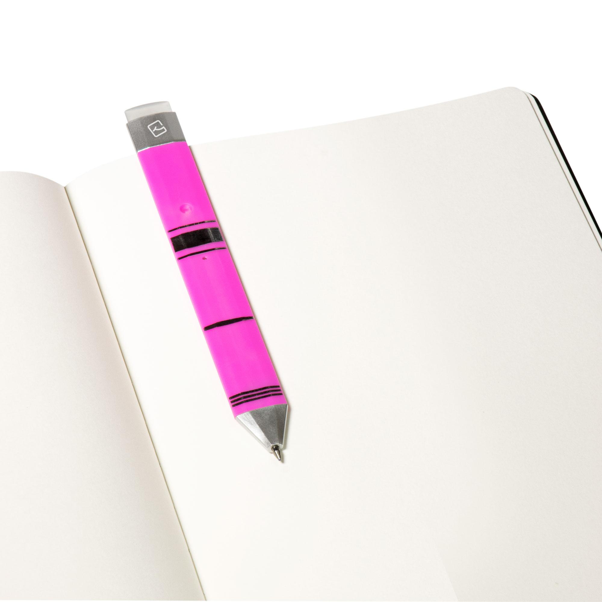 Beispielinhalt (Bild) Pen Bookmark Pink&Silber - Stift und Lesezeichen in einem