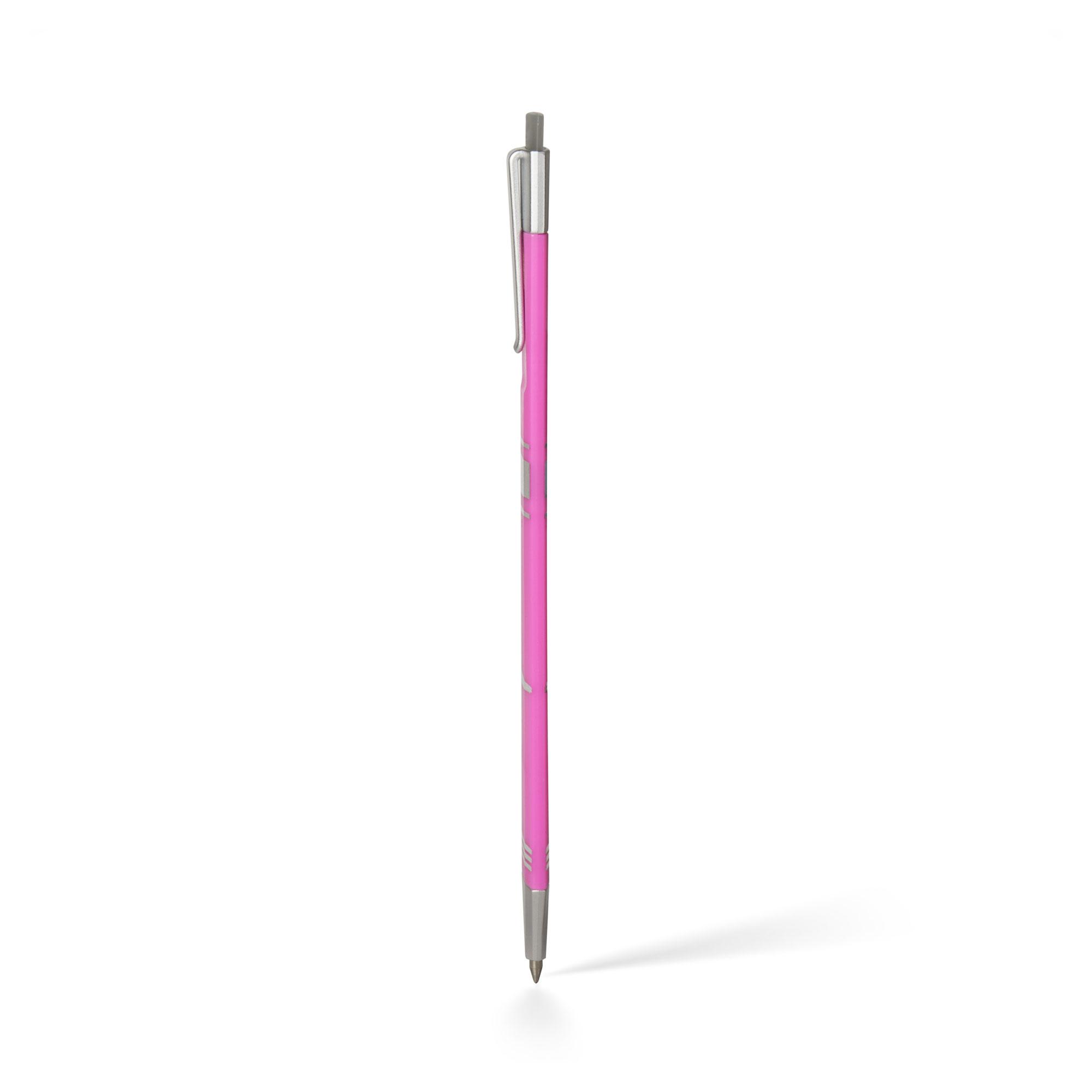 Beispielinhalt (Bild) Pen Bookmark Pink&Silber - Stift und Lesezeichen in einem