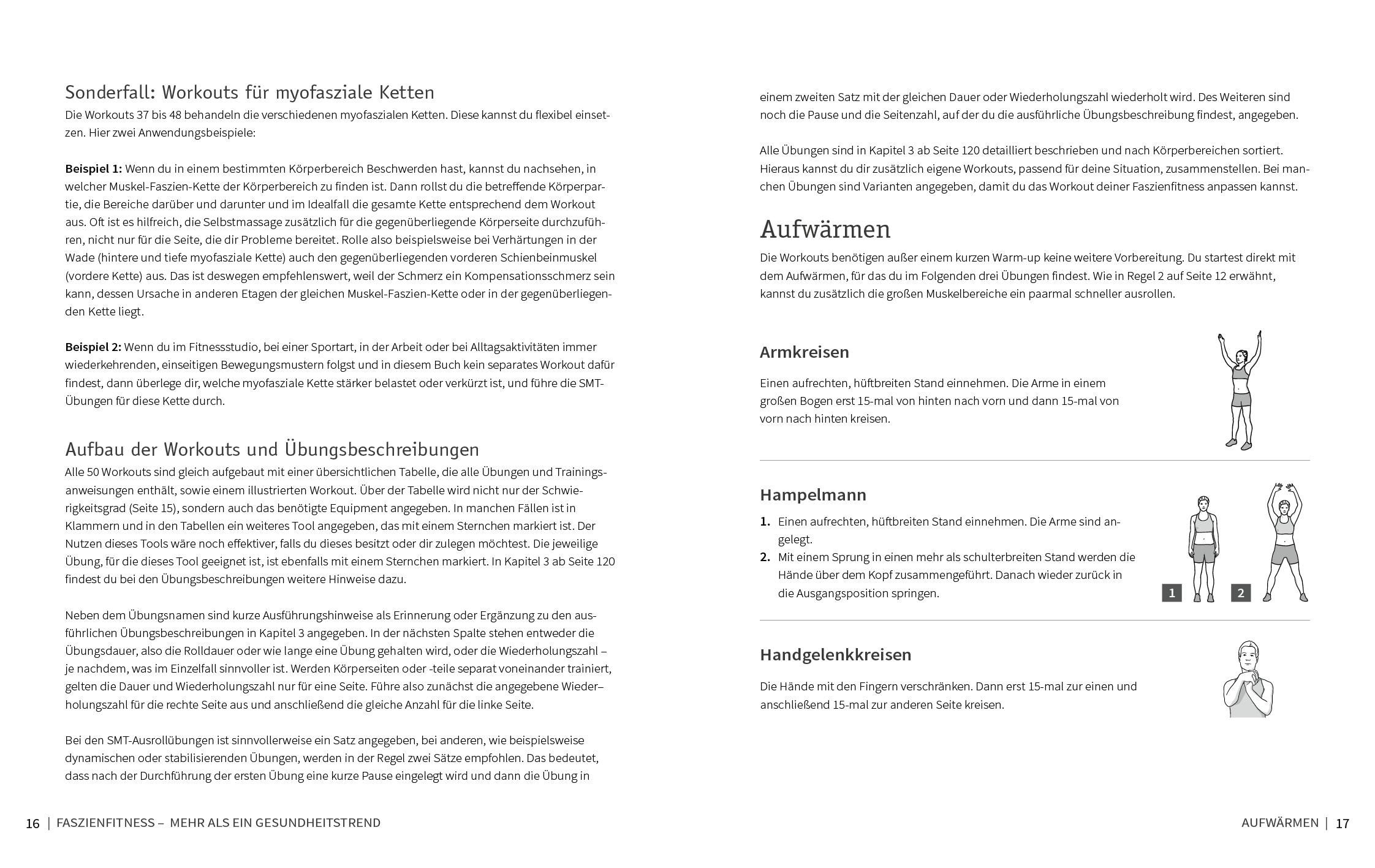 Beispielinhalt (Bild) 50 Workouts mit Faszienrolle und Ball