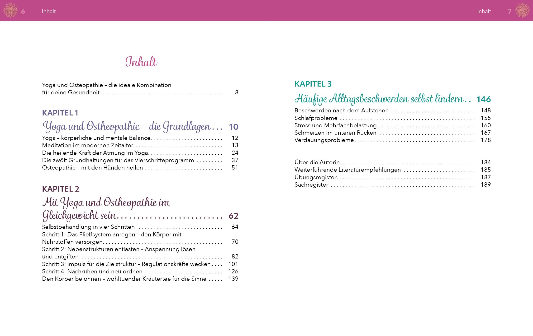 Beispielinhalt (Bild) Selbstheilung mit Yoga und Osteopathie