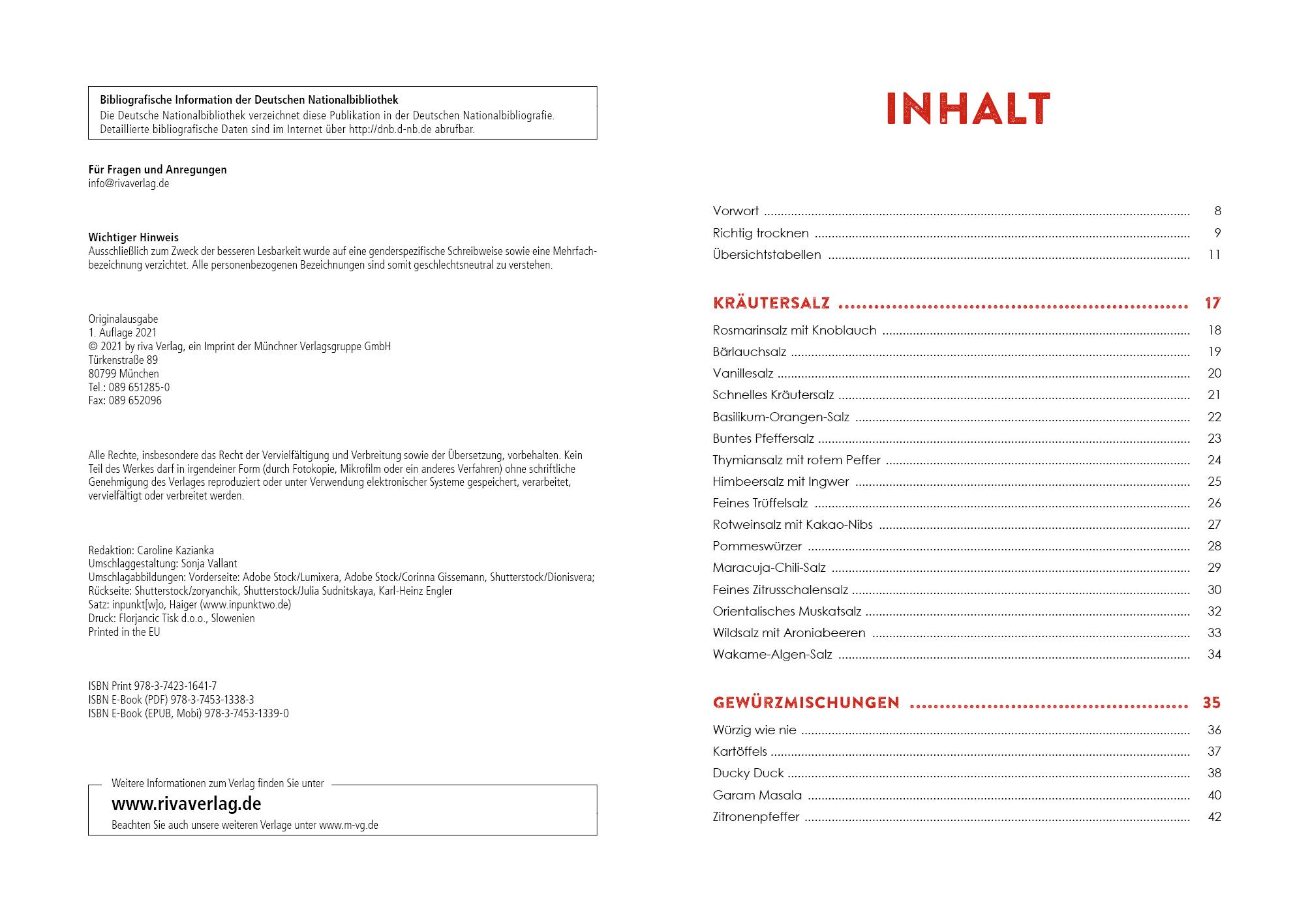 Beispielinhalt (Bild) Gewürze selbst machen