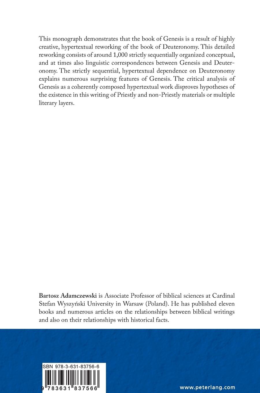 Rückseitencover Genesis