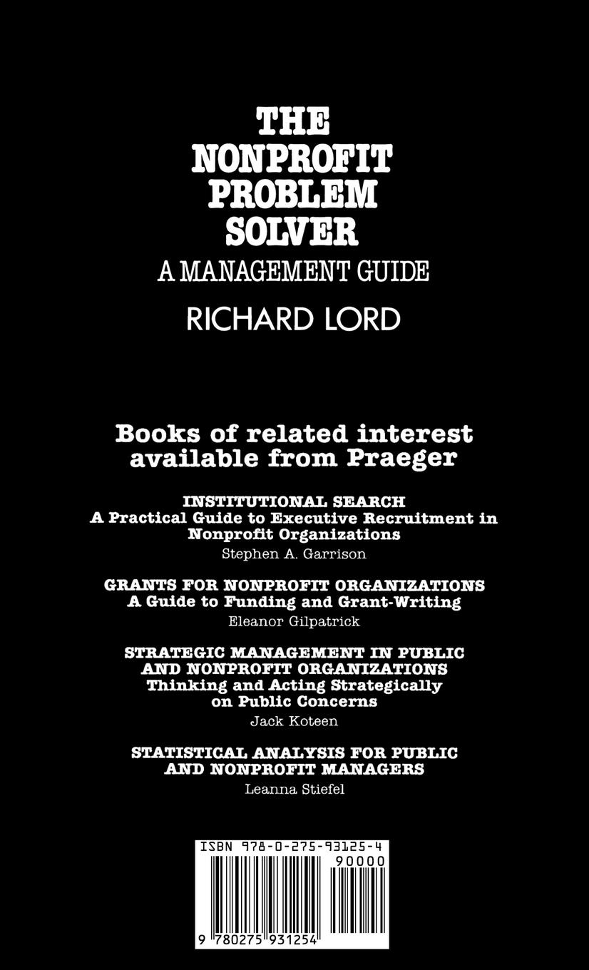 Rückseitencover The Nonprofit Problem Solver