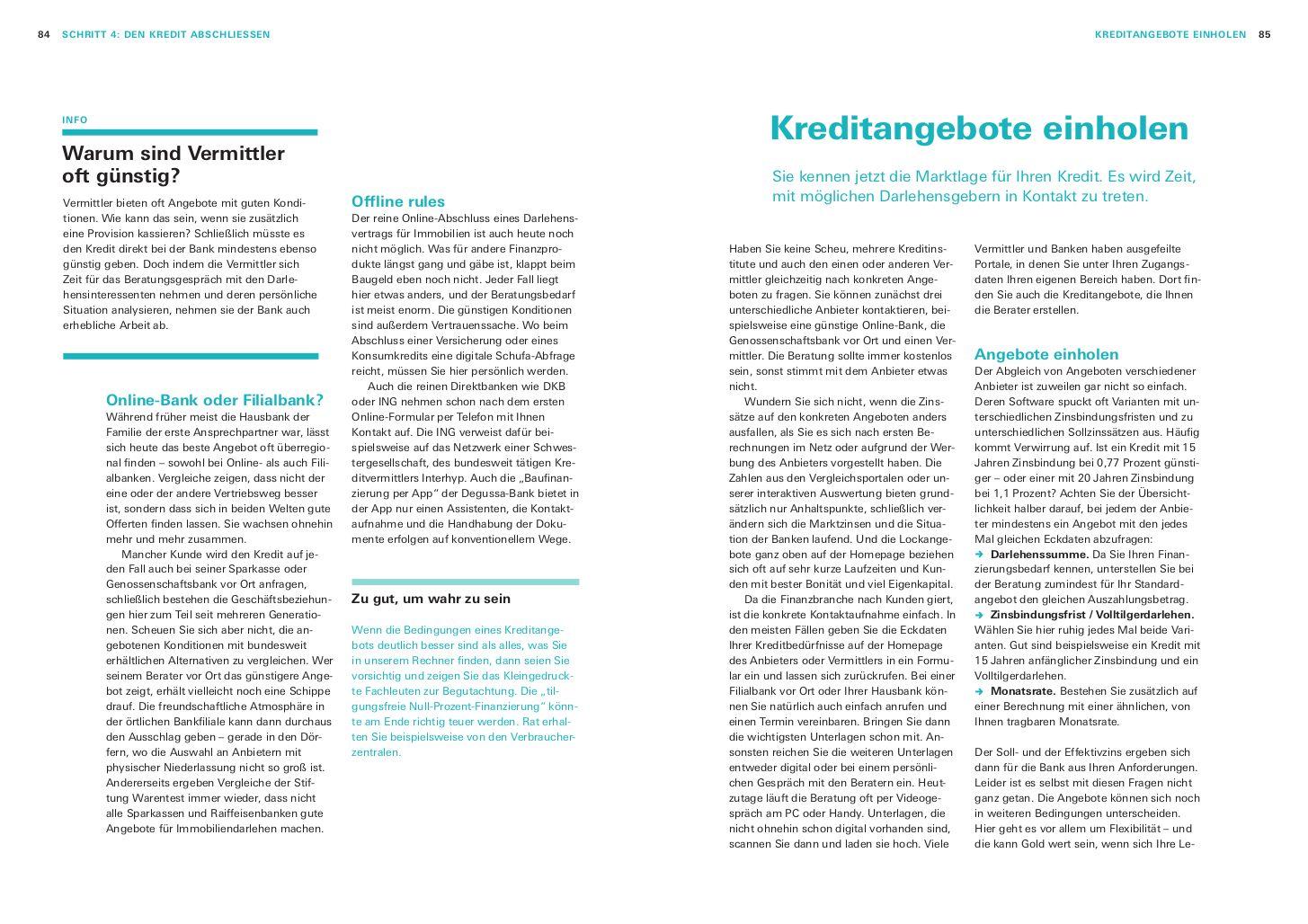Beispielinhalt (Bild) Immobilienfinanzierung. Das Set