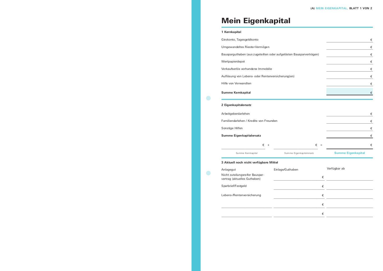 Beispielinhalt (Bild) Immobilienfinanzierung. Das Set