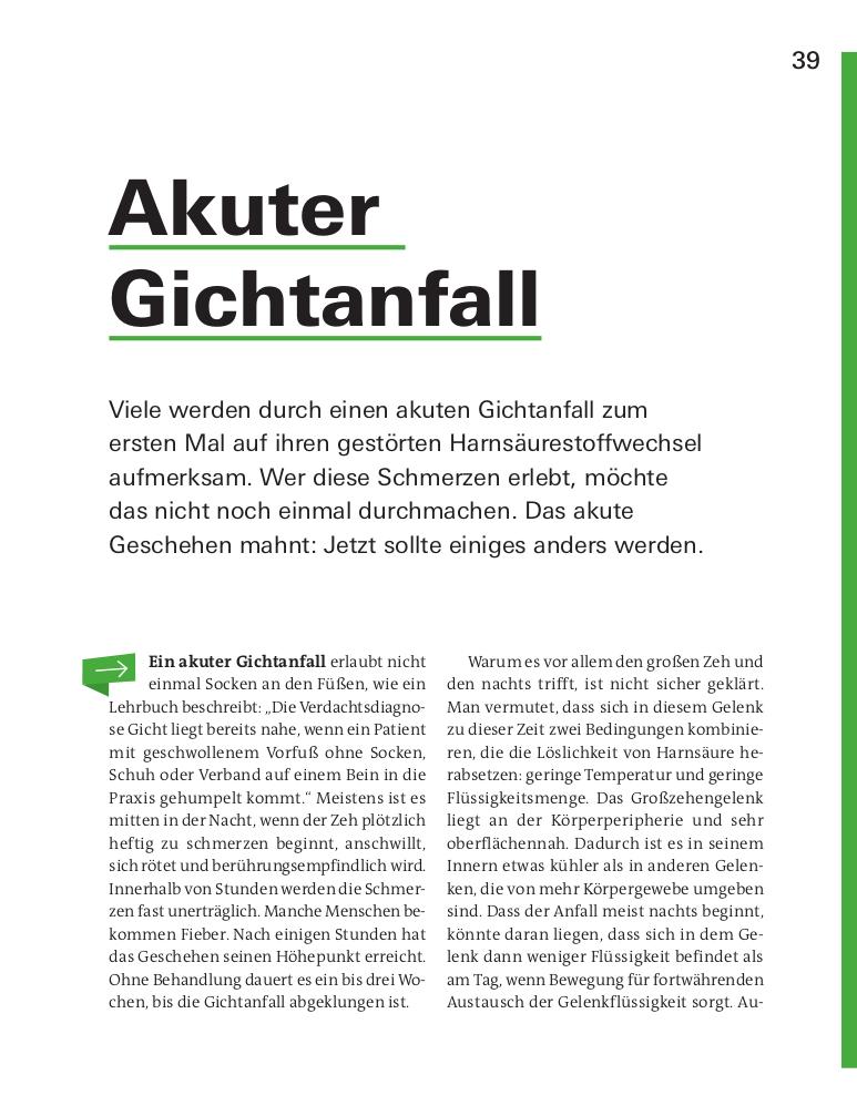 Beispielinhalt (Bild) Gut essen bei Gicht