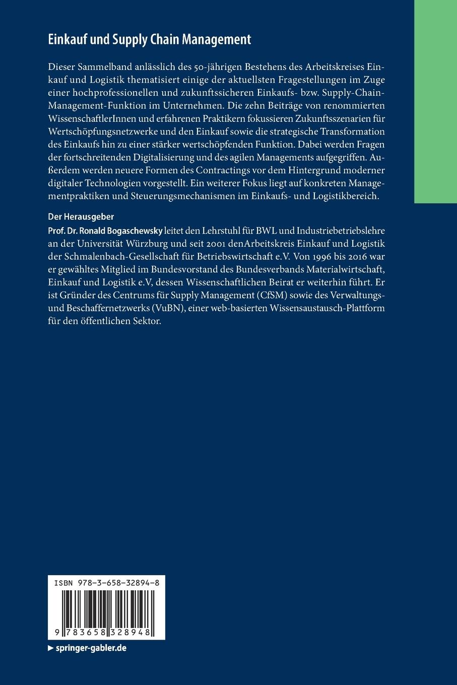 Rückseitencover Einkauf und Supply Chain Management