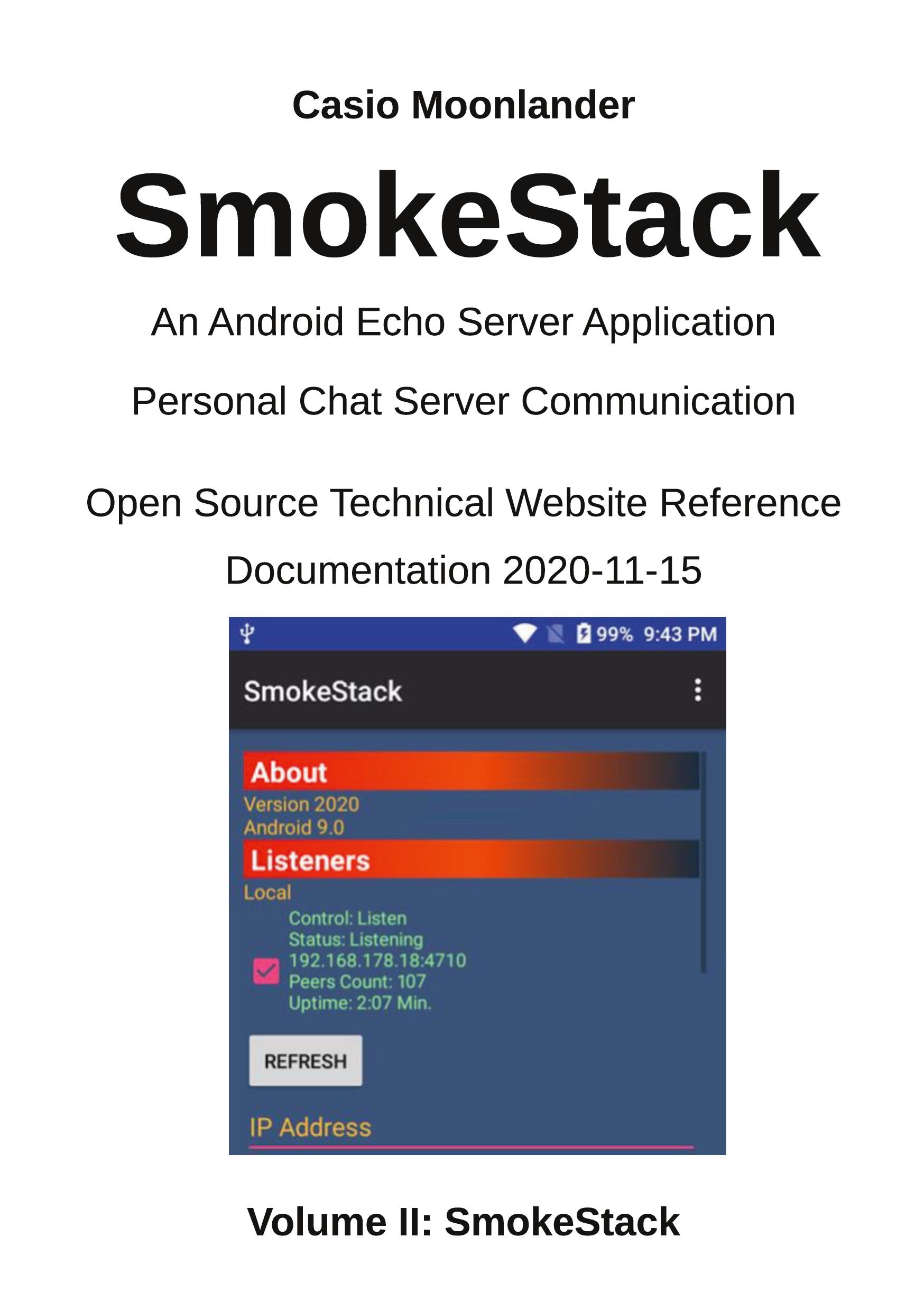 Vorderes Coverbild SmokeStack - An Android Echo Chat Server Application: