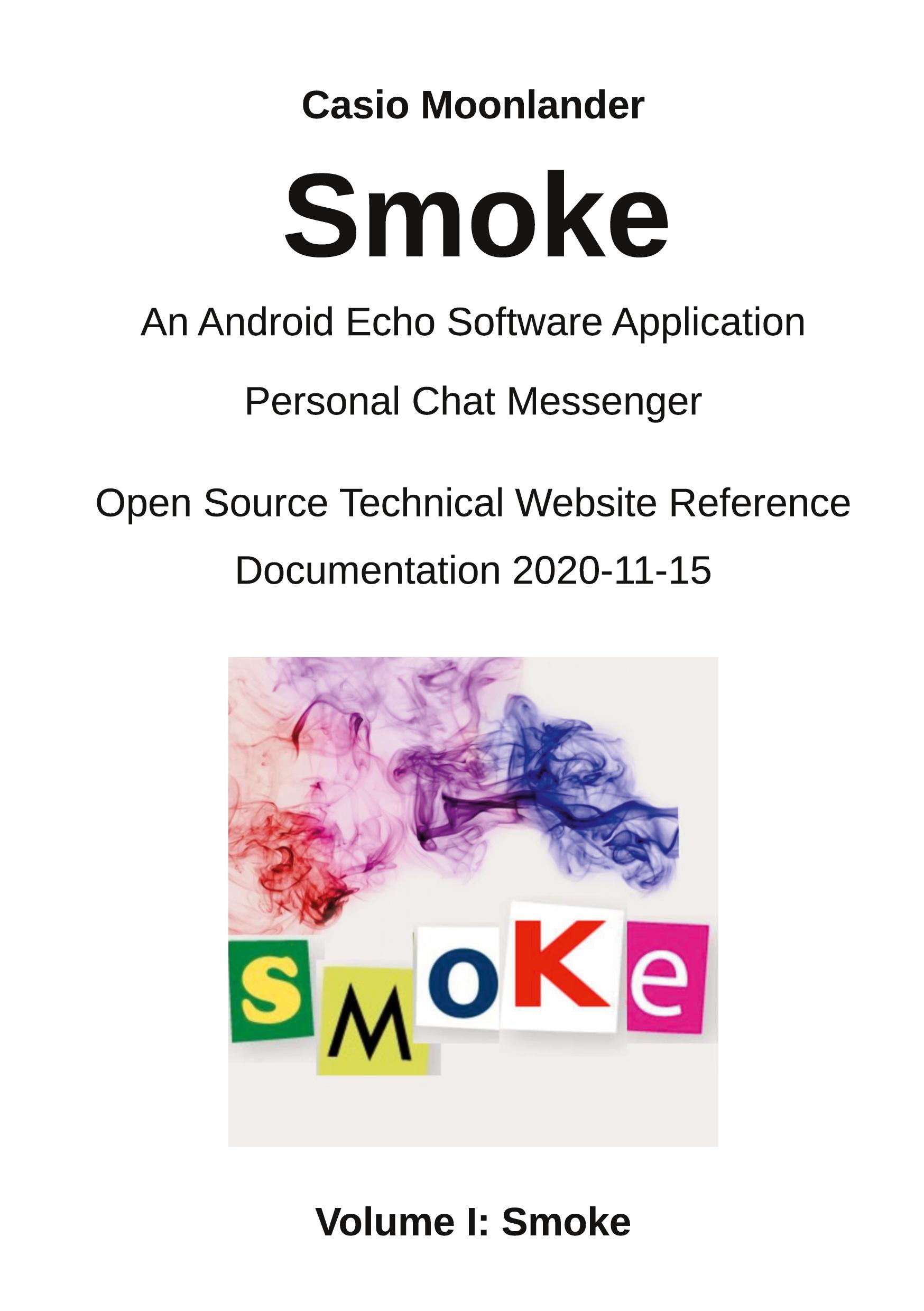 Vorderes Coverbild Smoke - An Android Echo Chat Software Application: