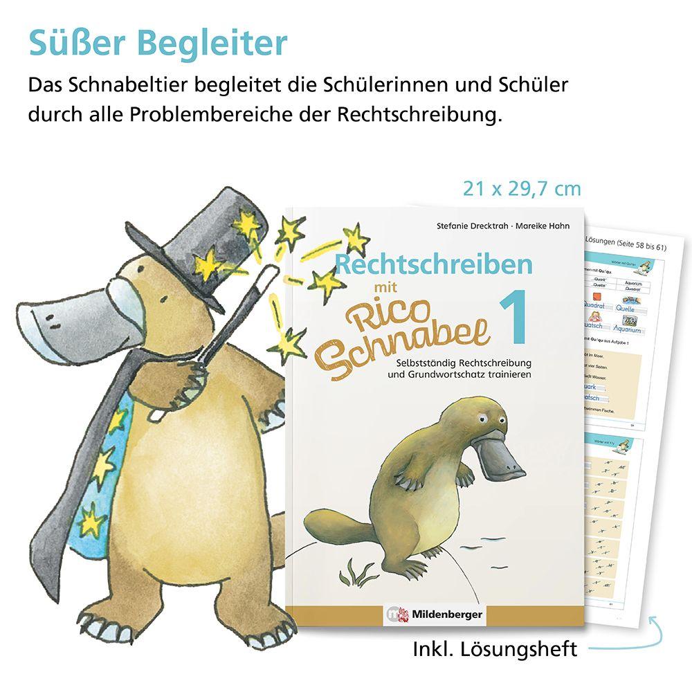 Beispielinhalt (Bild) Rechtschreiben mit Rico Schnabel, Klasse 1