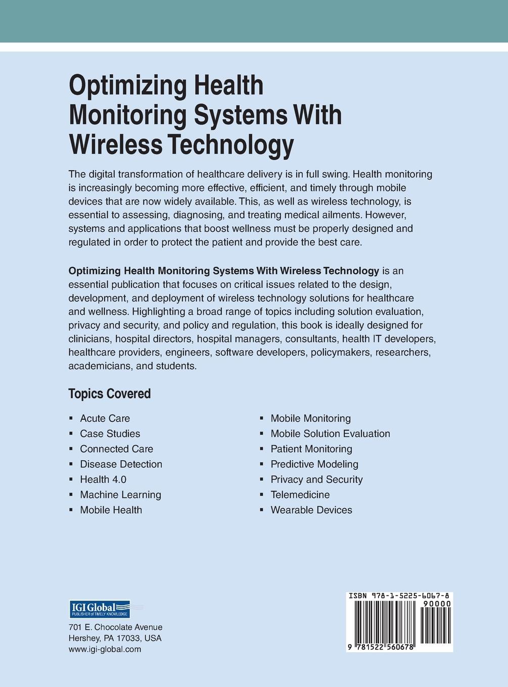 Rückseitencover Optimizing Health Monitoring Systems With Wireless Technology