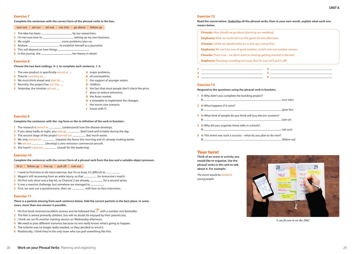 Beispielinhalt (Bild) Collins Work on Your Phrasal Verbs